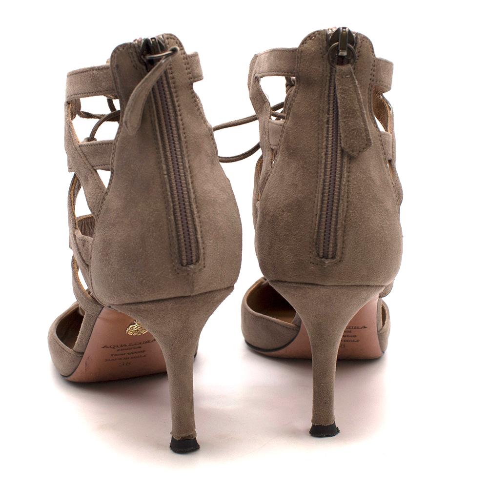 taupe suede pumps