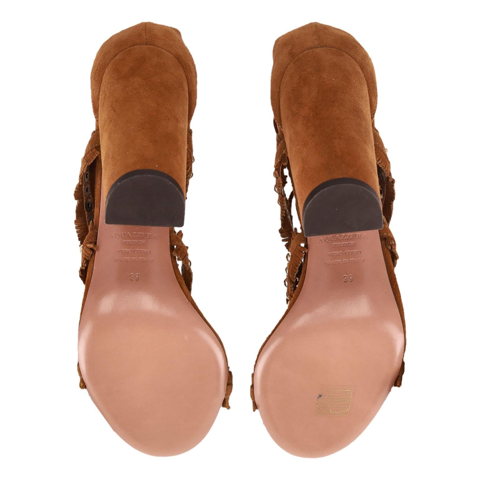 Sandalias de ante con flecos 'Tulum' de Aquazzura 1