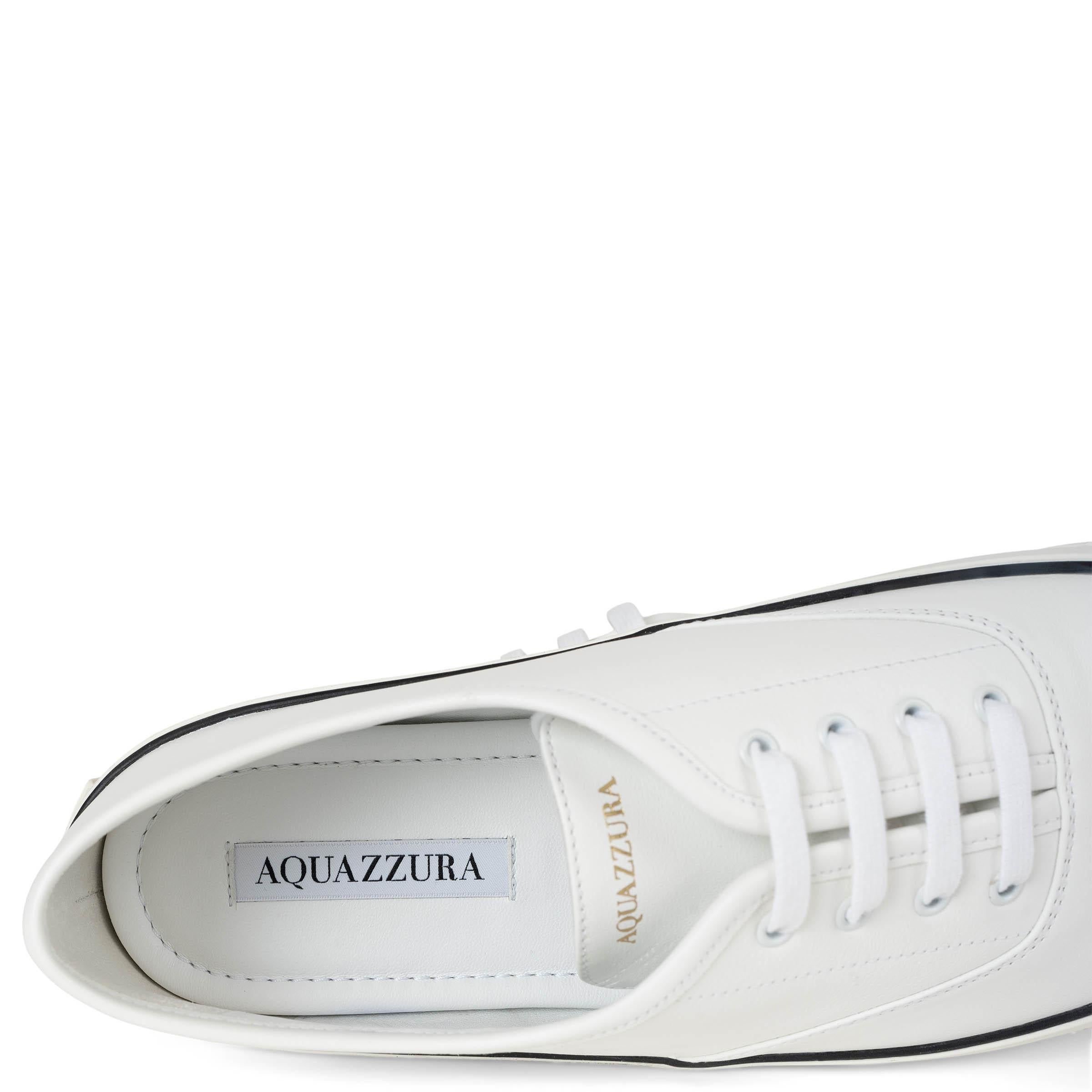 AQUAZZURA cuir blanc MINIMALIST Chaussures de sport 38 en vente 2
