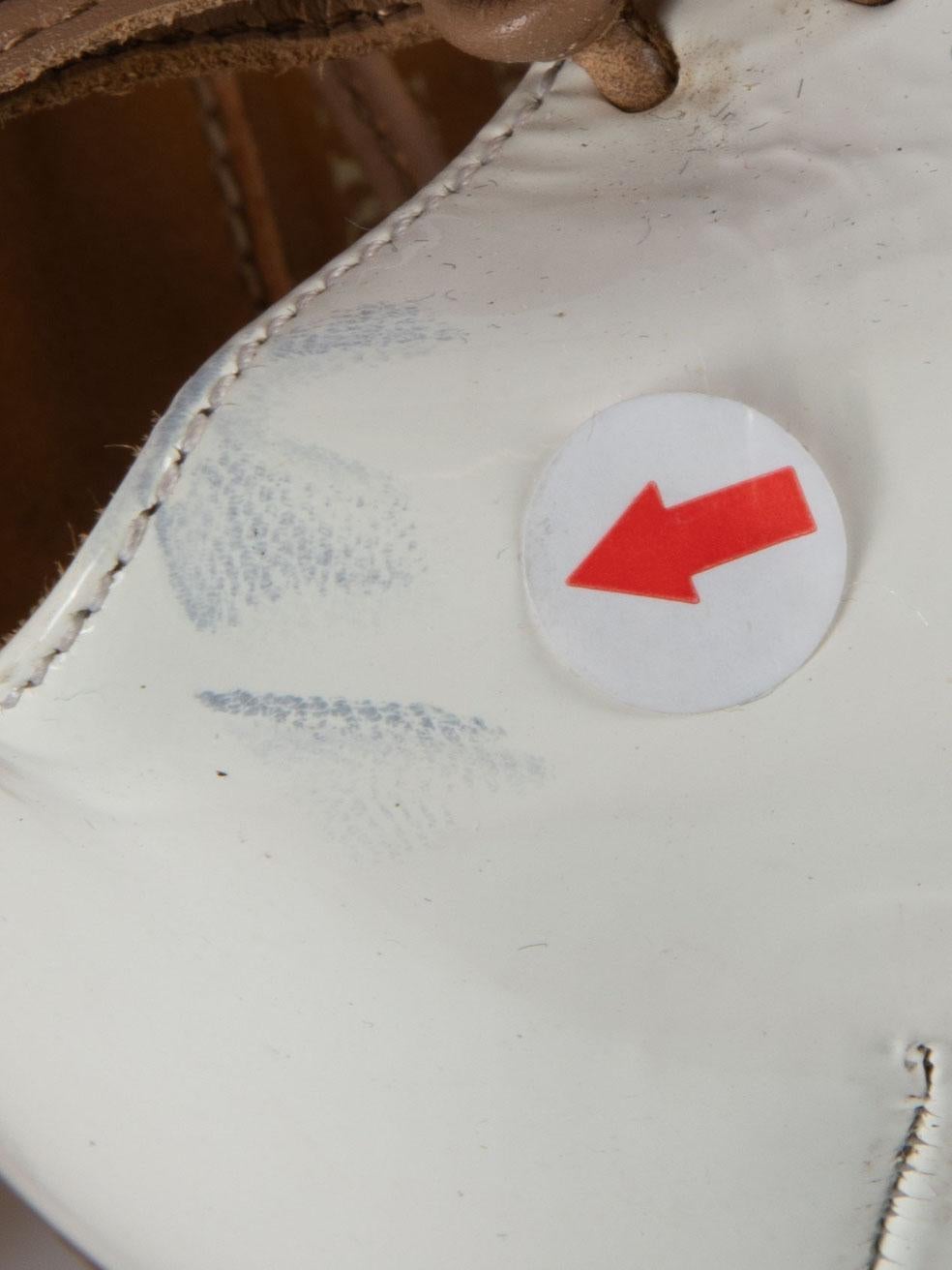 Aquazzura White Patent Leather Strappy Sandals Size EU 36 For Sale 2