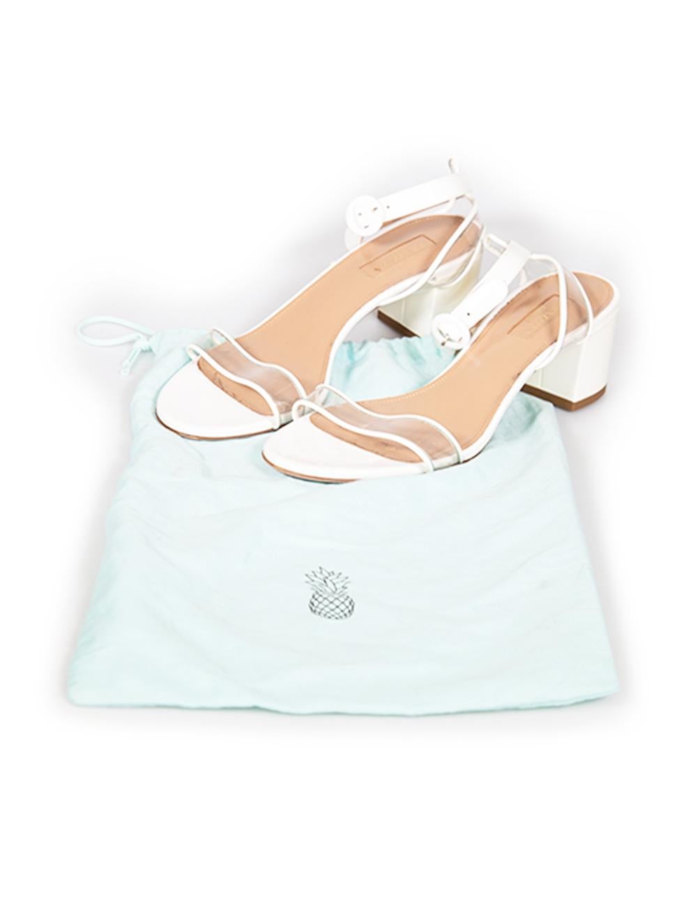 Aquazzura - Sandales à bout ouvert, blanches, taille IT 37 Pour femmes en vente