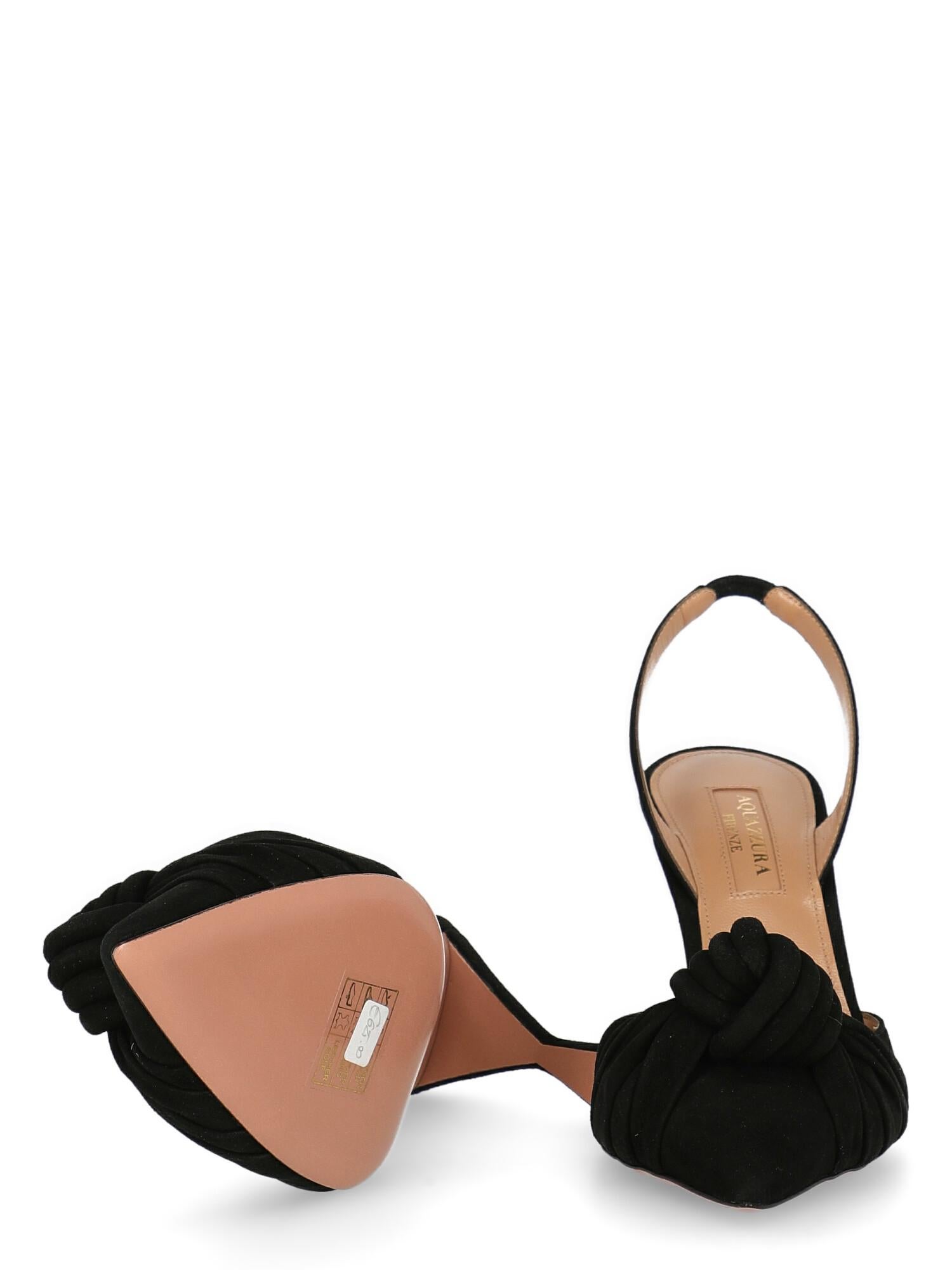 Women's Aquazzura  Women   Sandals  Black Leather EU 37.5 For Sale