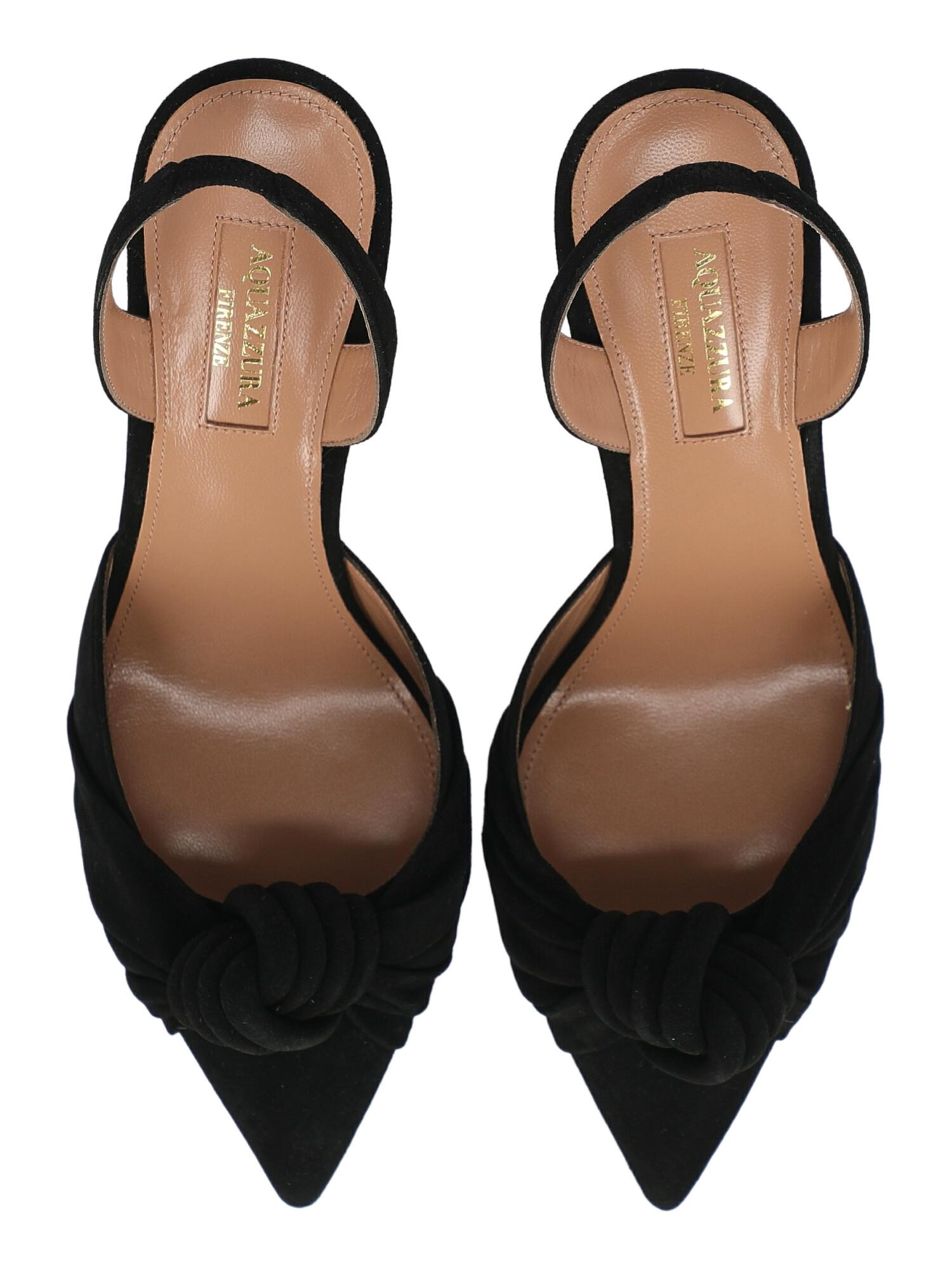 Aquazzura  Women   Sandals  Black Leather EU 37.5 For Sale 1