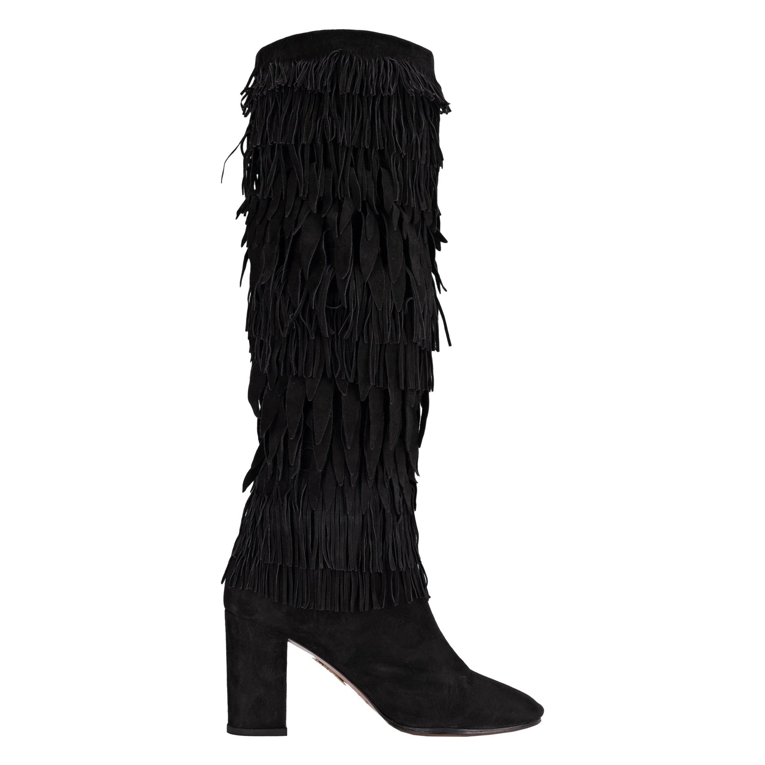 Aquazzurra Fringed Boots - '10s For Sale