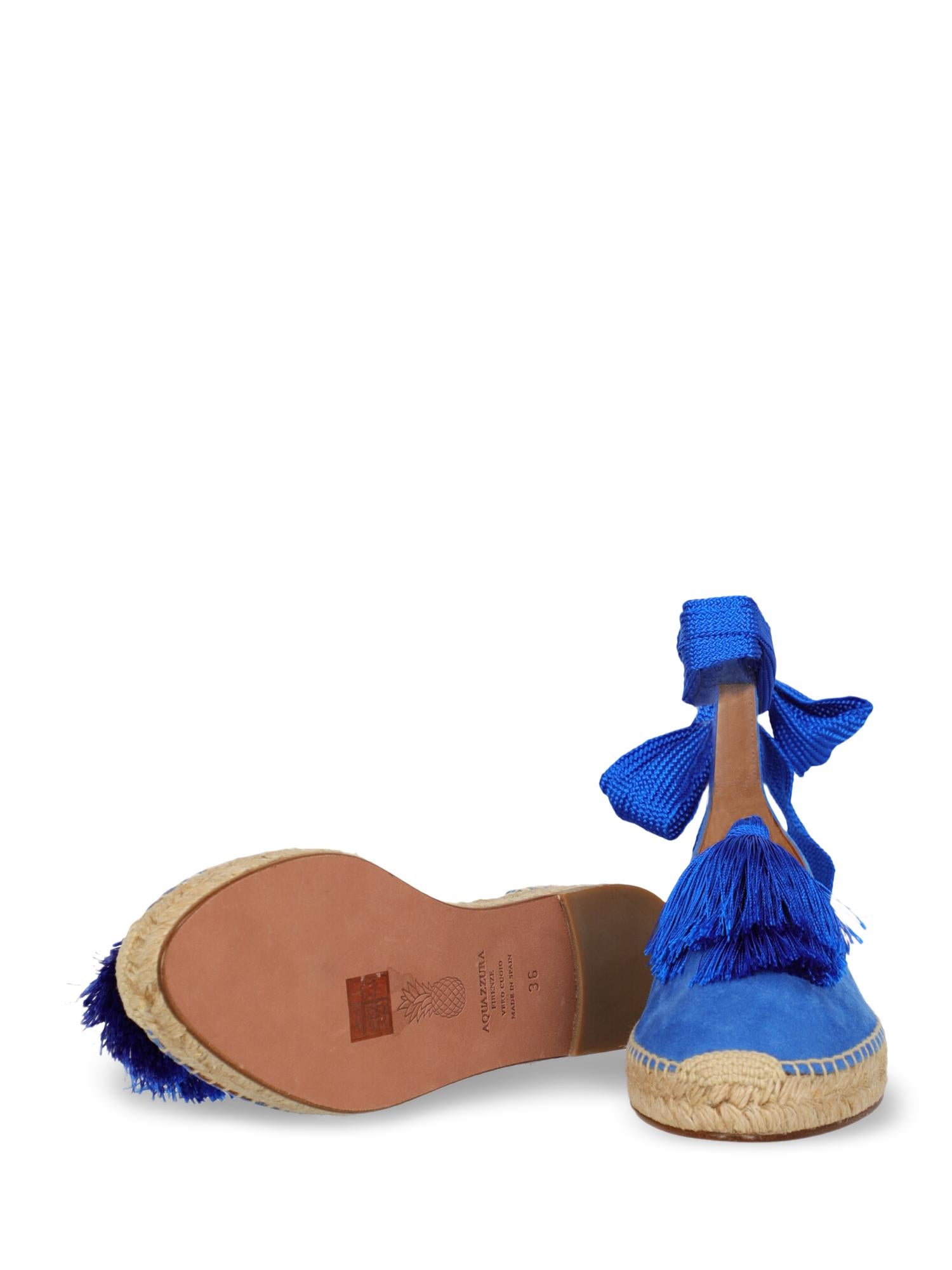 Blue Aquazzurra Woman Espadrilles Navy EU 36 For Sale