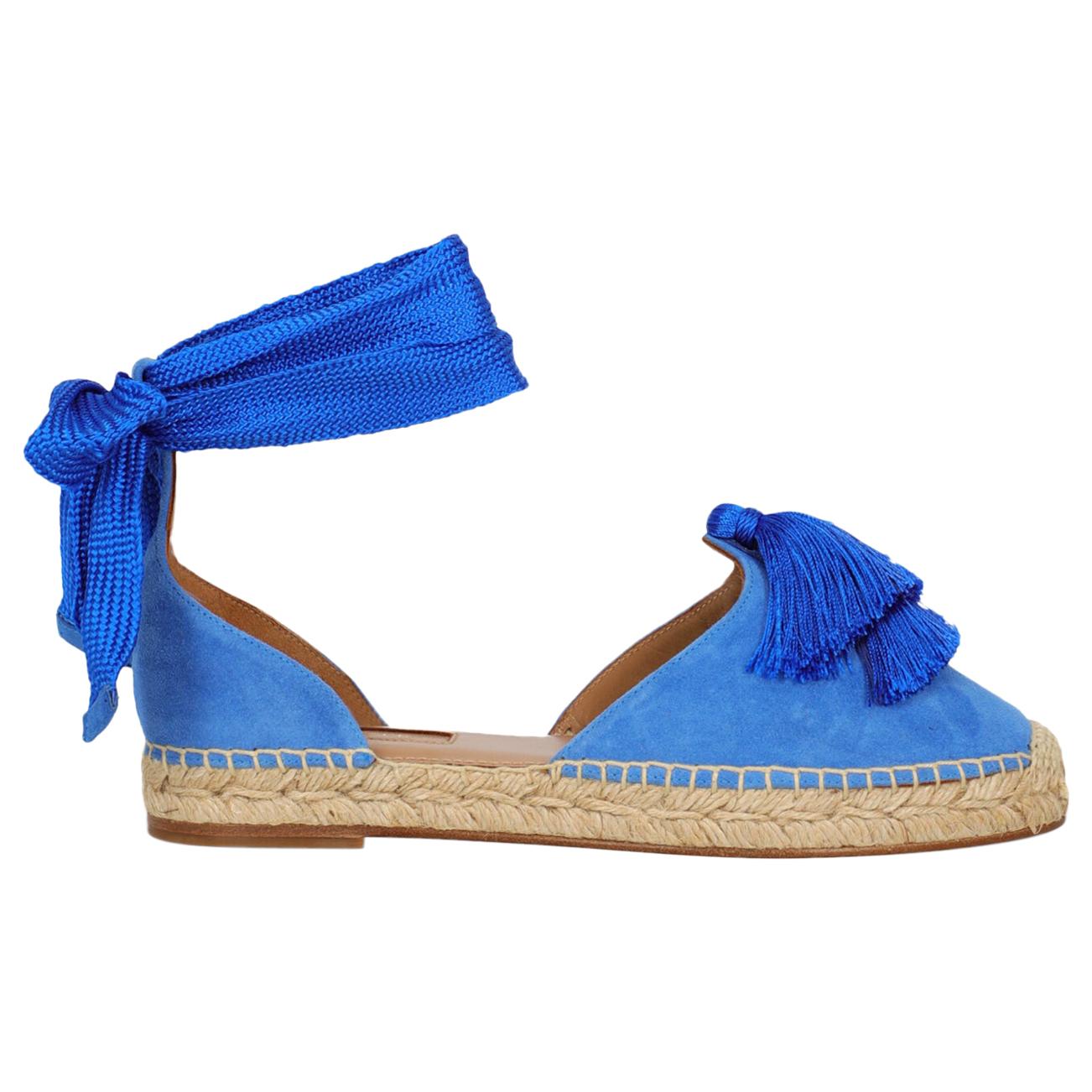 Aquazzurra Woman Espadrilles Navy EU 36 For Sale