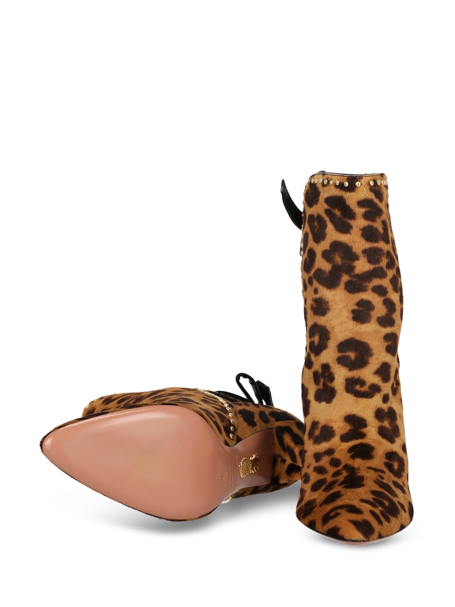 Aquazzurra Women's Ankle Boots Multicolor Leather Size IT 37 For Sale 1