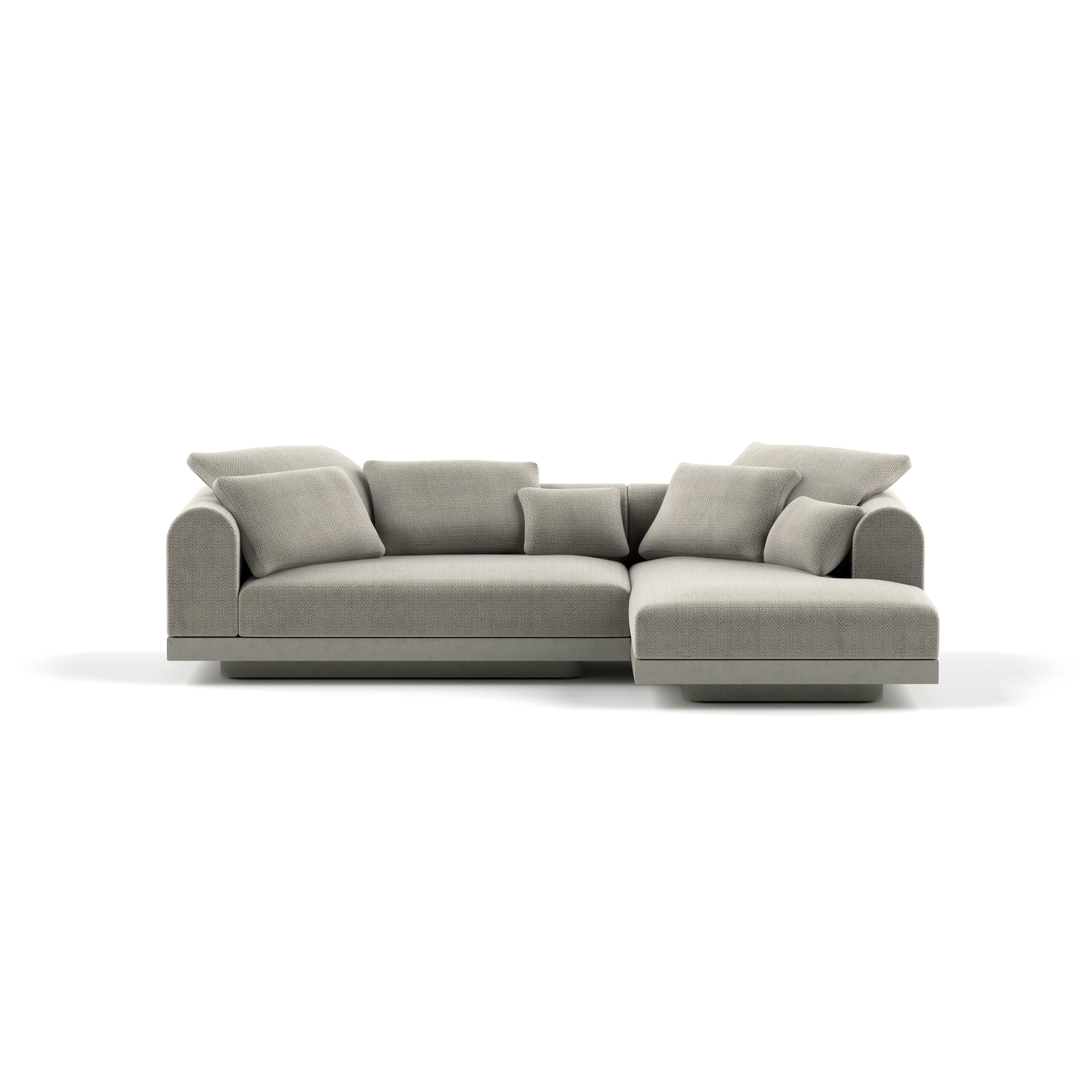 'Aqueduct' Contemporary Sofa by Poiat, Setup 1, Fox 02, High Plinth For Sale 5