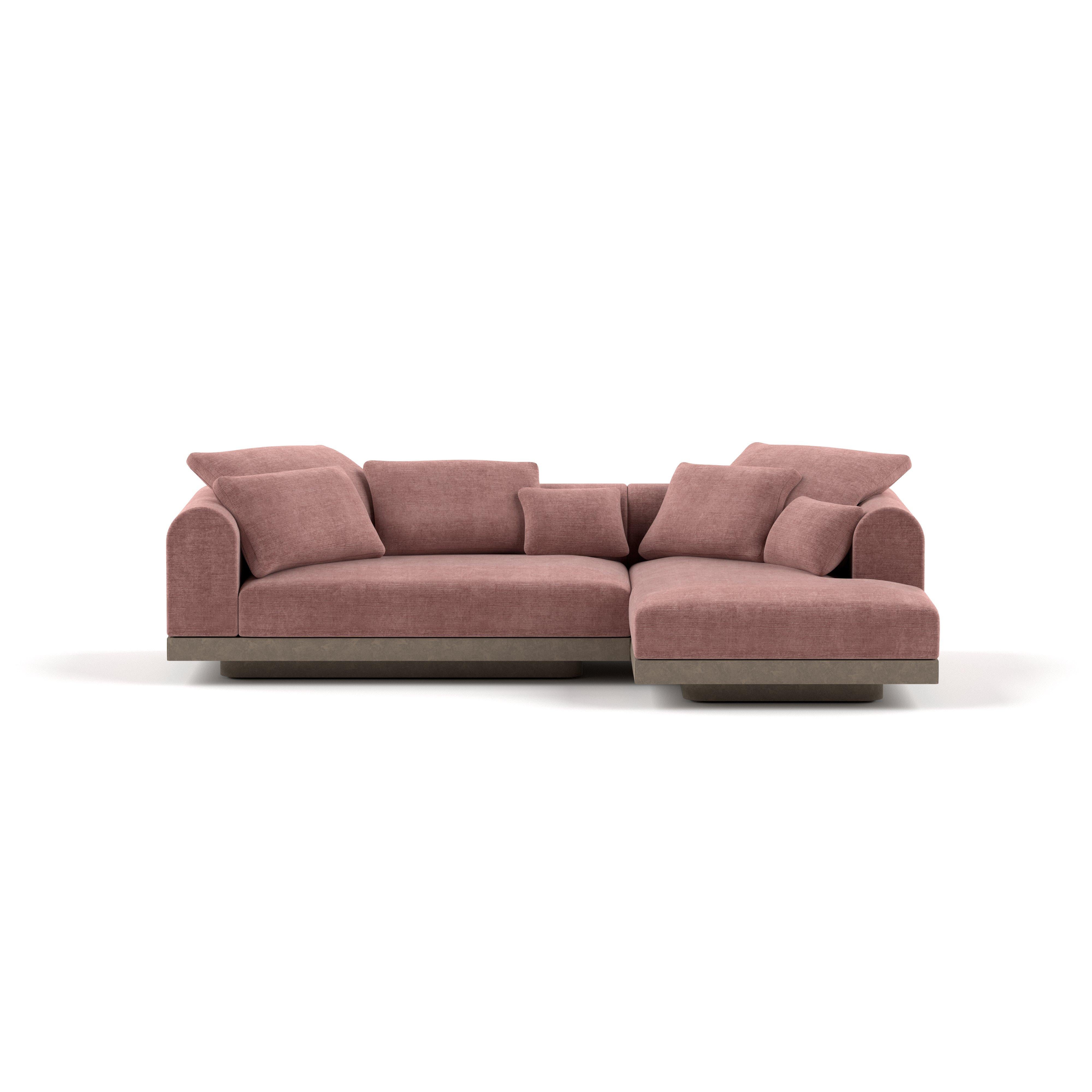 'Aqueduct' Contemporary Sofa by Poiat, Setup 1, Fox 02, High Plinth For Sale 6