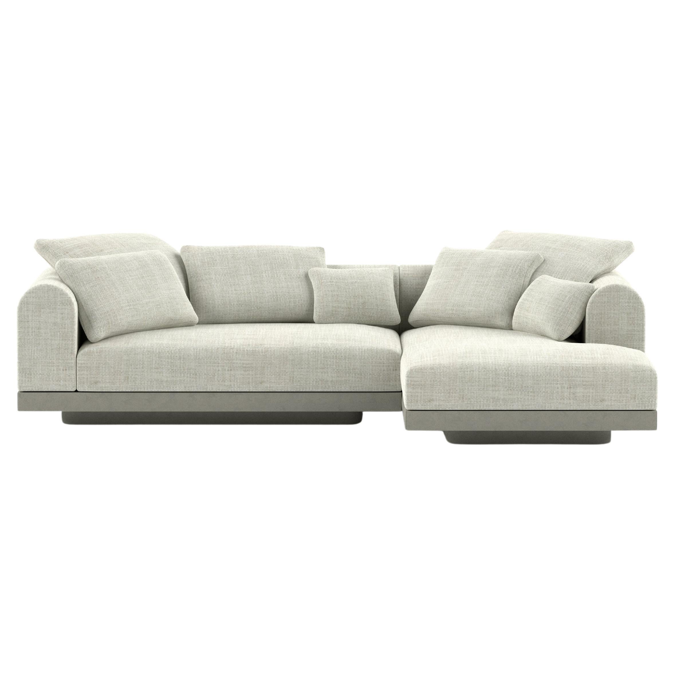 'Aqueduct' Contemporary Sofa by Poiat, Setup 1, Fox 02, High Plinth For Sale