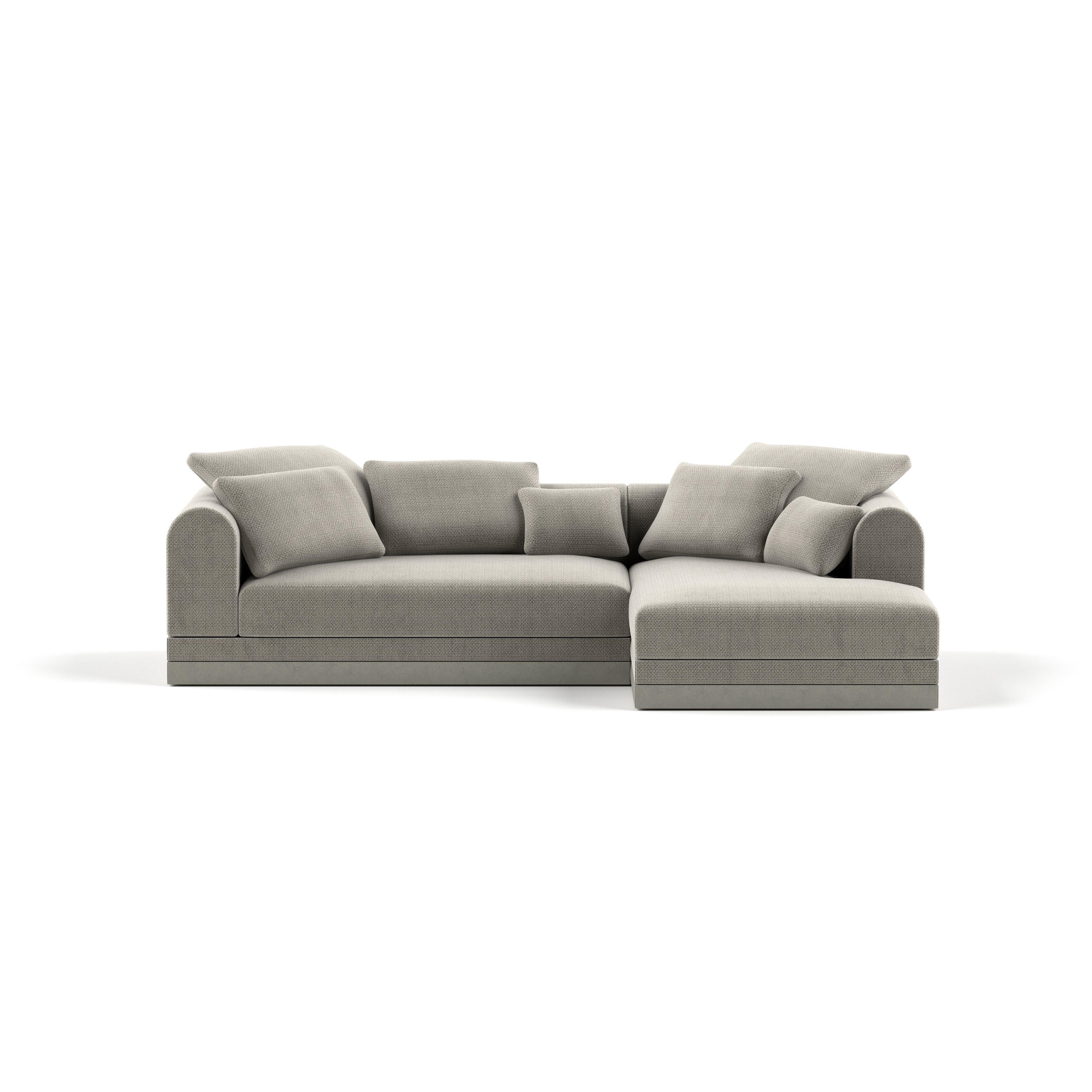 'Aqueduct' Contemporary Sofa by Poiat, Setup 1, Fox 02, Low Plinth For Sale 3