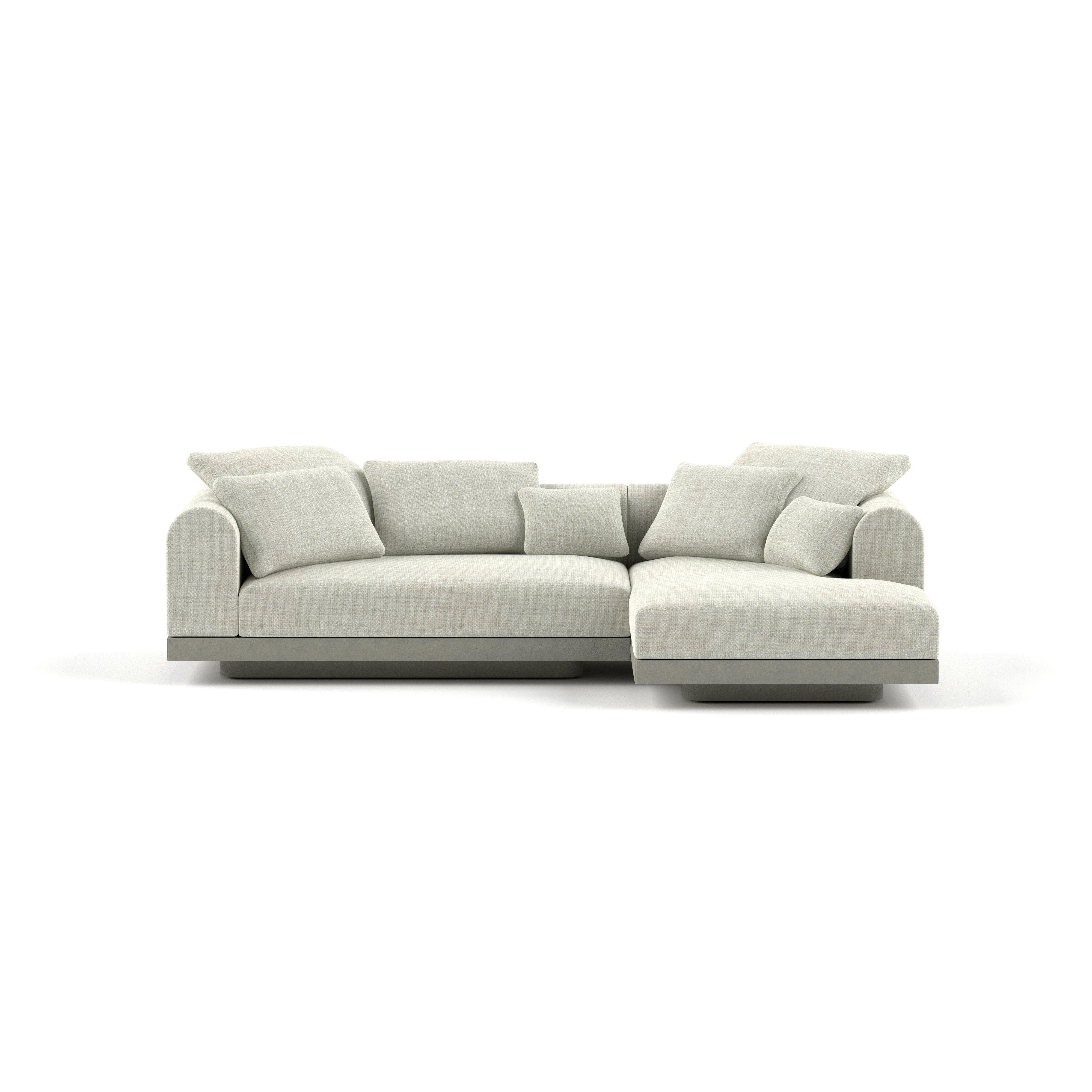 'Aqueduct' Contemporary Sofa by Poiat, Setup 1, Fox 02, Low Plinth For Sale 1