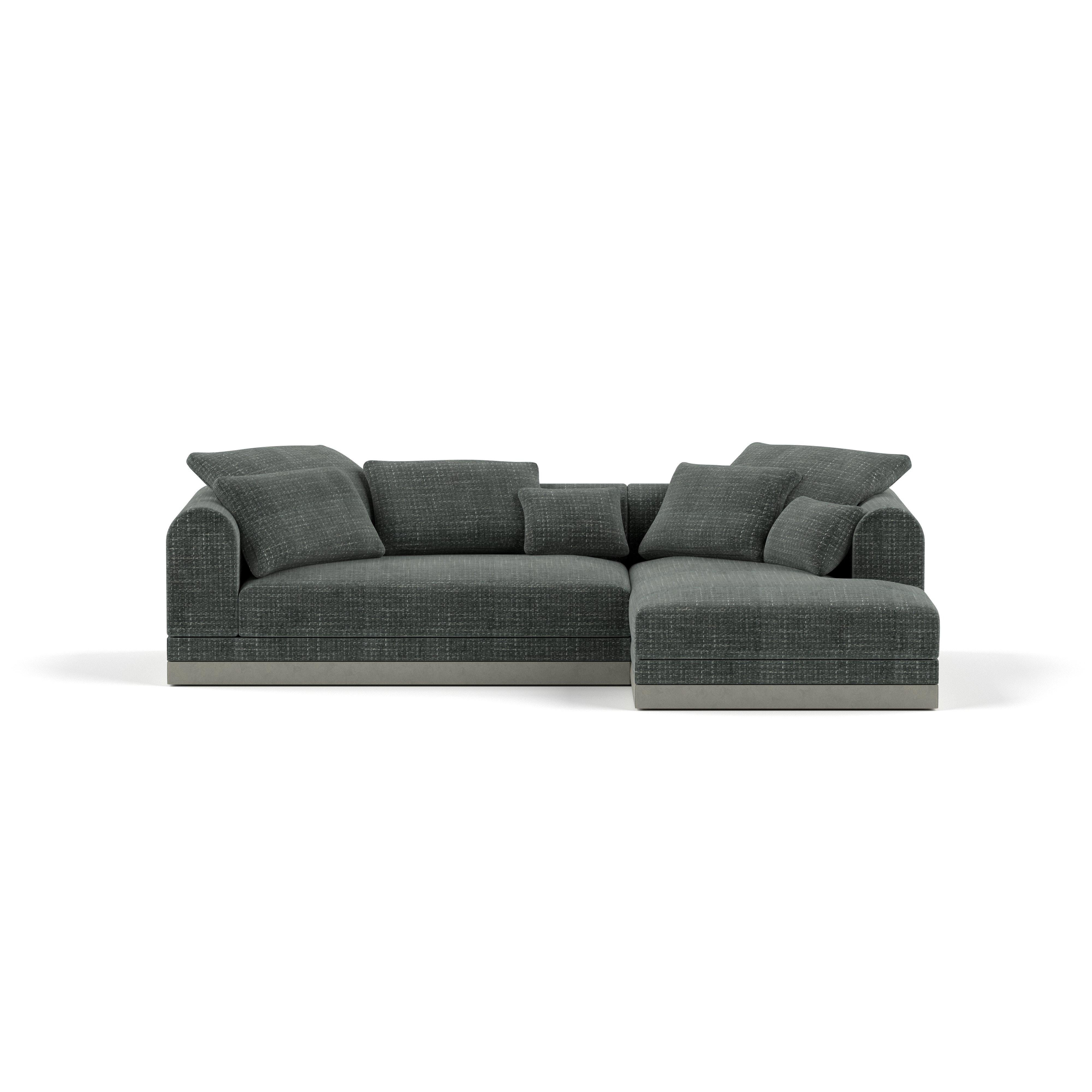'Aqueduct' Contemporary Sofa by Poiat, Setup 1, Fox 02, Low Plinth For Sale 2