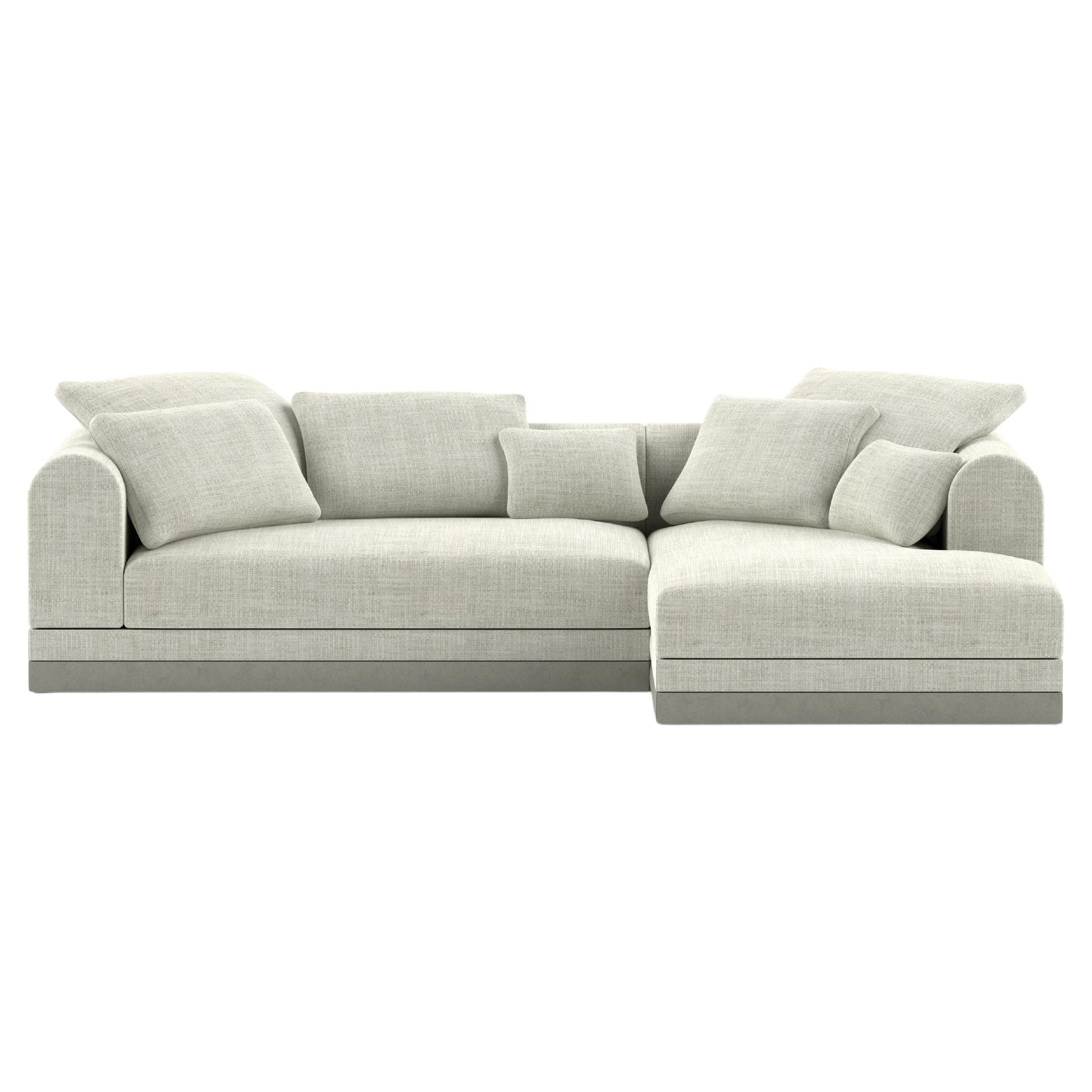 'Aqueduct' Contemporary Sofa by Poiat, Setup 1, Fox 02, Low Plinth For Sale