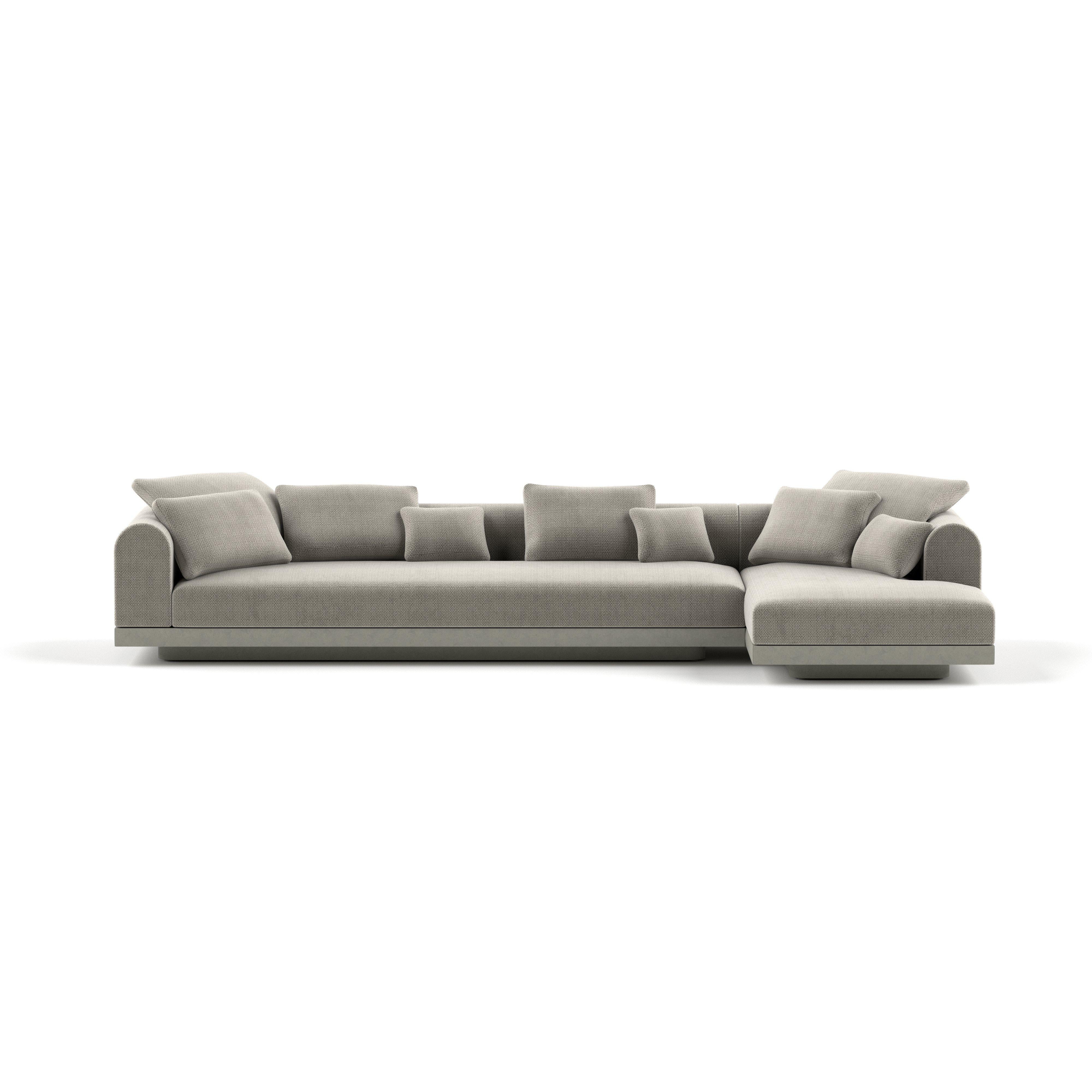 'Aqueduct' Contemporary Sofa by Poiat, Setup 2, Fox 02, High Plinth For Sale 2