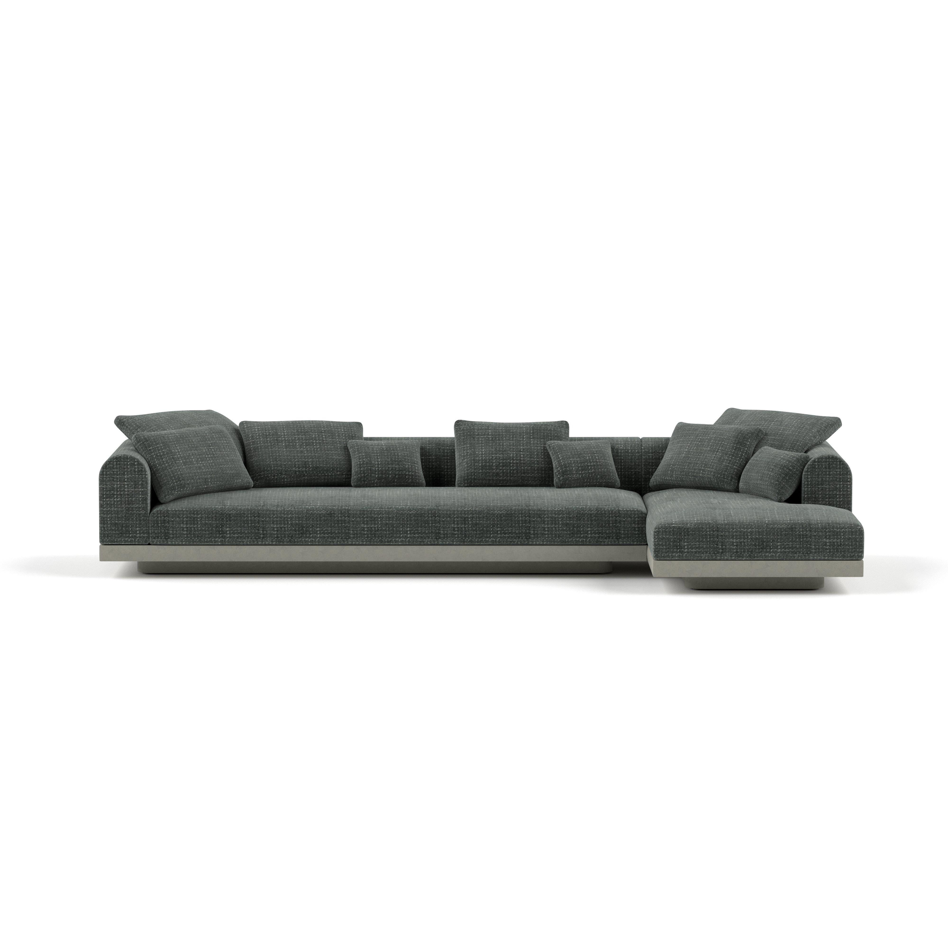 'Aqueduct' Contemporary Sofa by Poiat, Setup 2, Fox 02, High Plinth For Sale 3