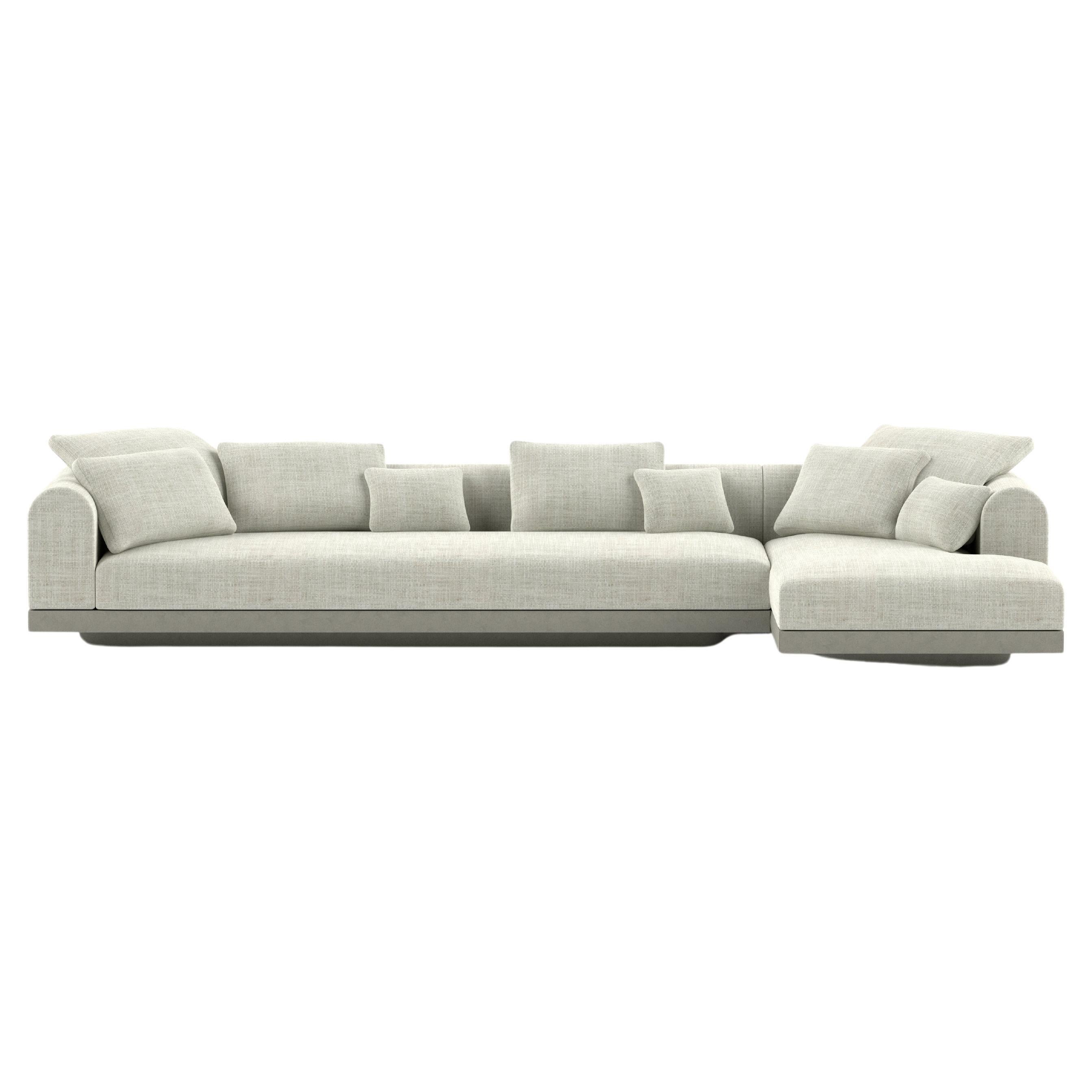 'Aqueduct' Contemporary Sofa by Poiat, Setup 2, Fox 02, High Plinth For Sale