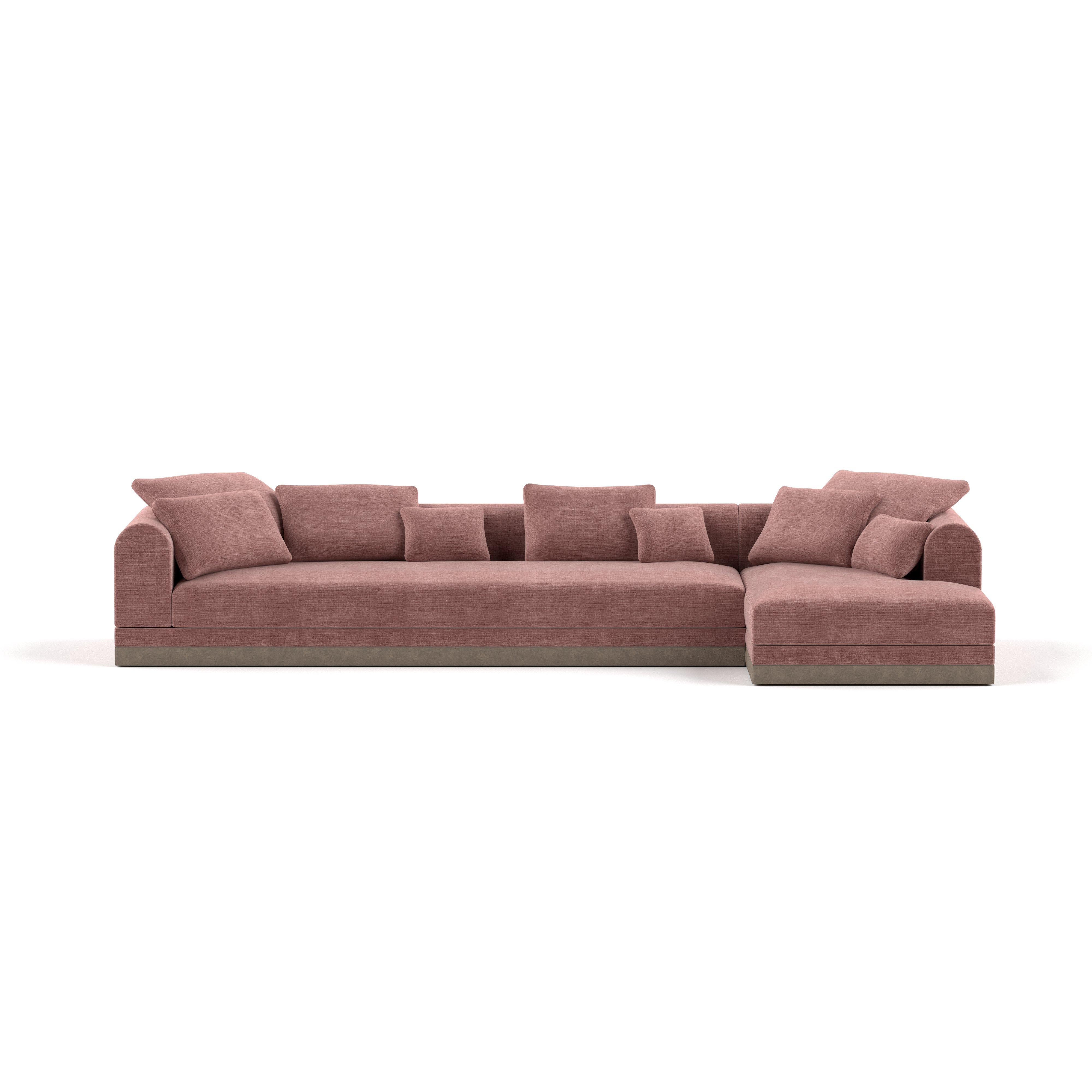 'Aqueduct' Contemporary Sofa by Poiat, Setup 2, Fox 02, Low Plinth For Sale 4