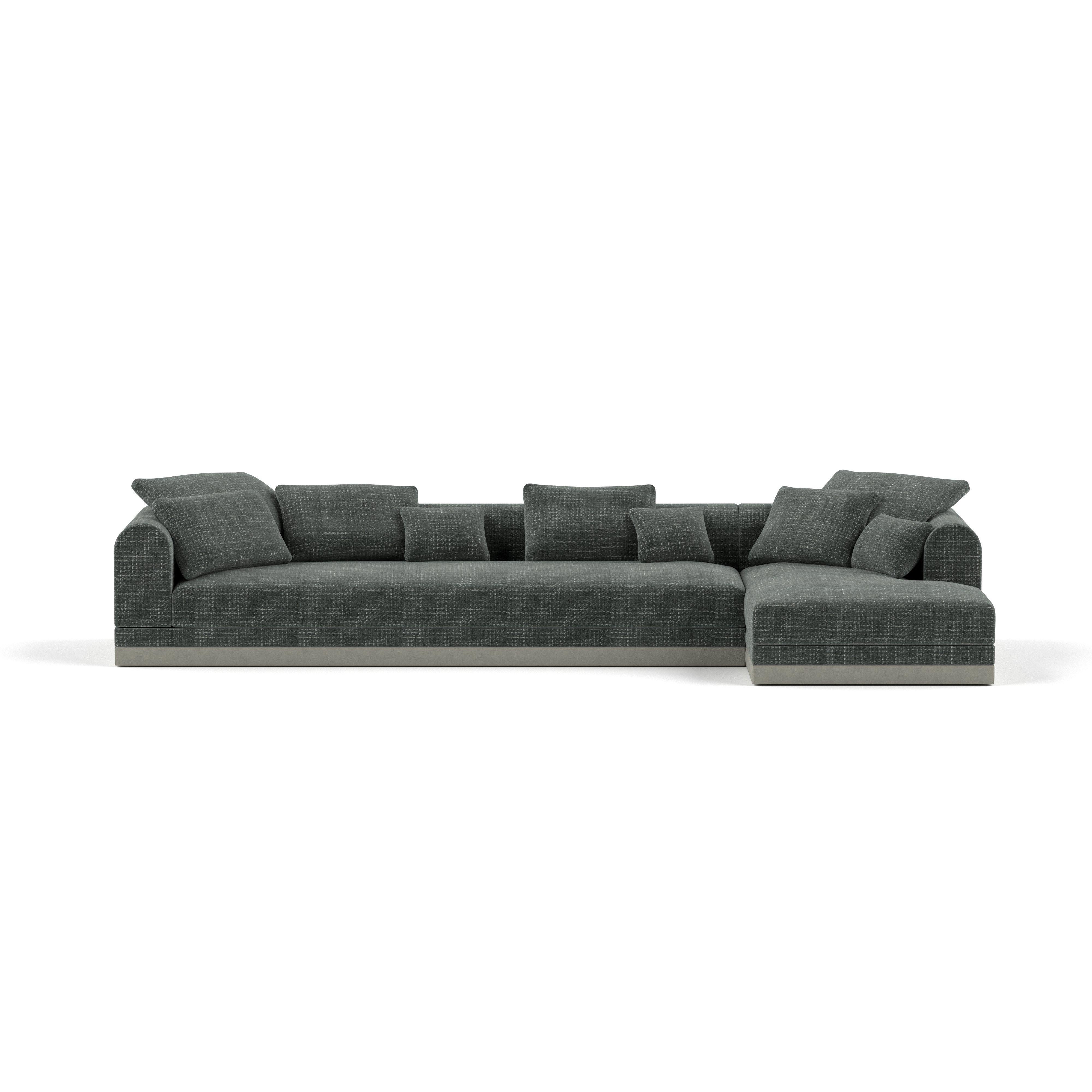 'Aqueduct' Contemporary Sofa by Poiat, Setup 2, Fox 02, Low Plinth For Sale 3