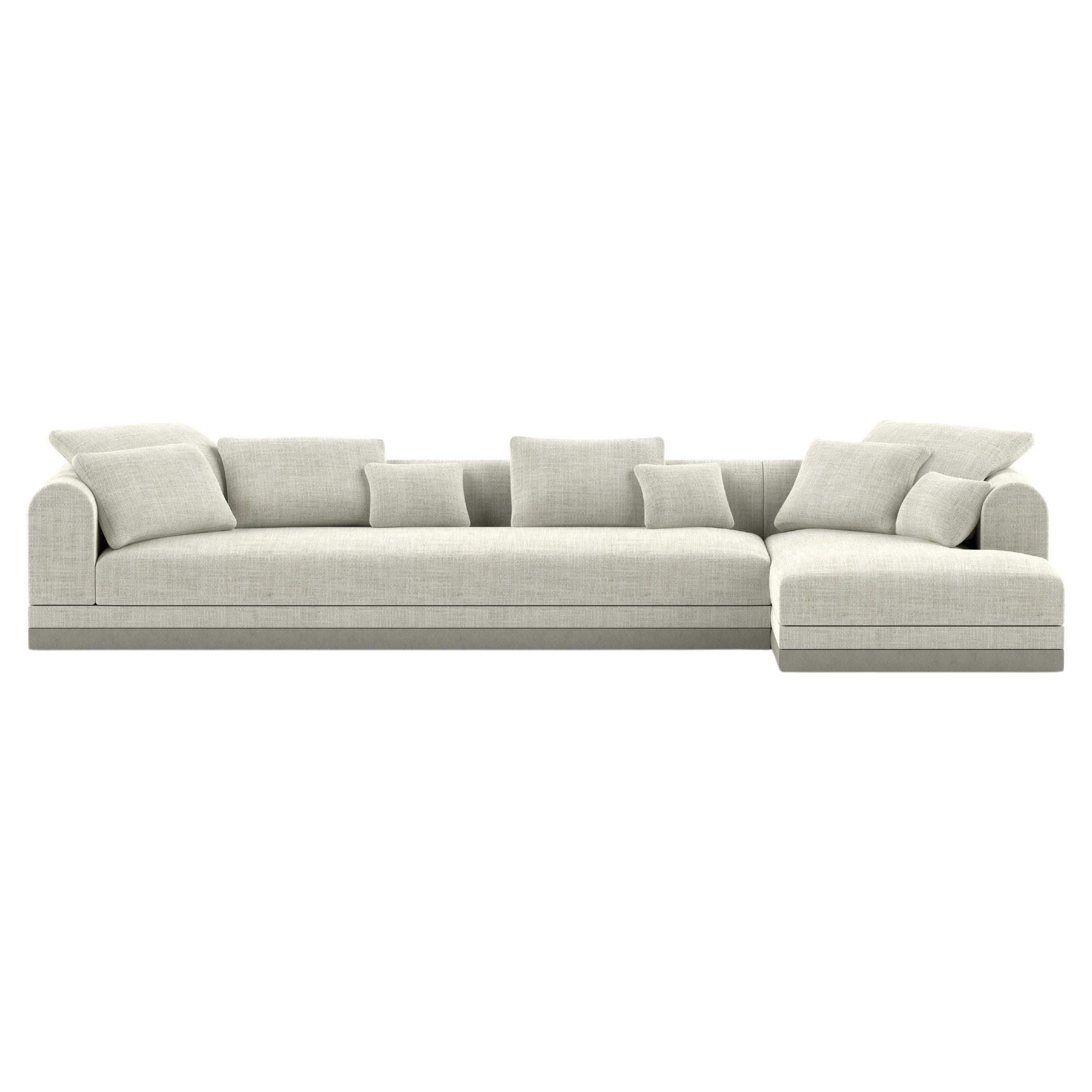 'Aqueduct' Contemporary Sofa by Poiat, Setup 2, Fox 02, Low Plinth For Sale