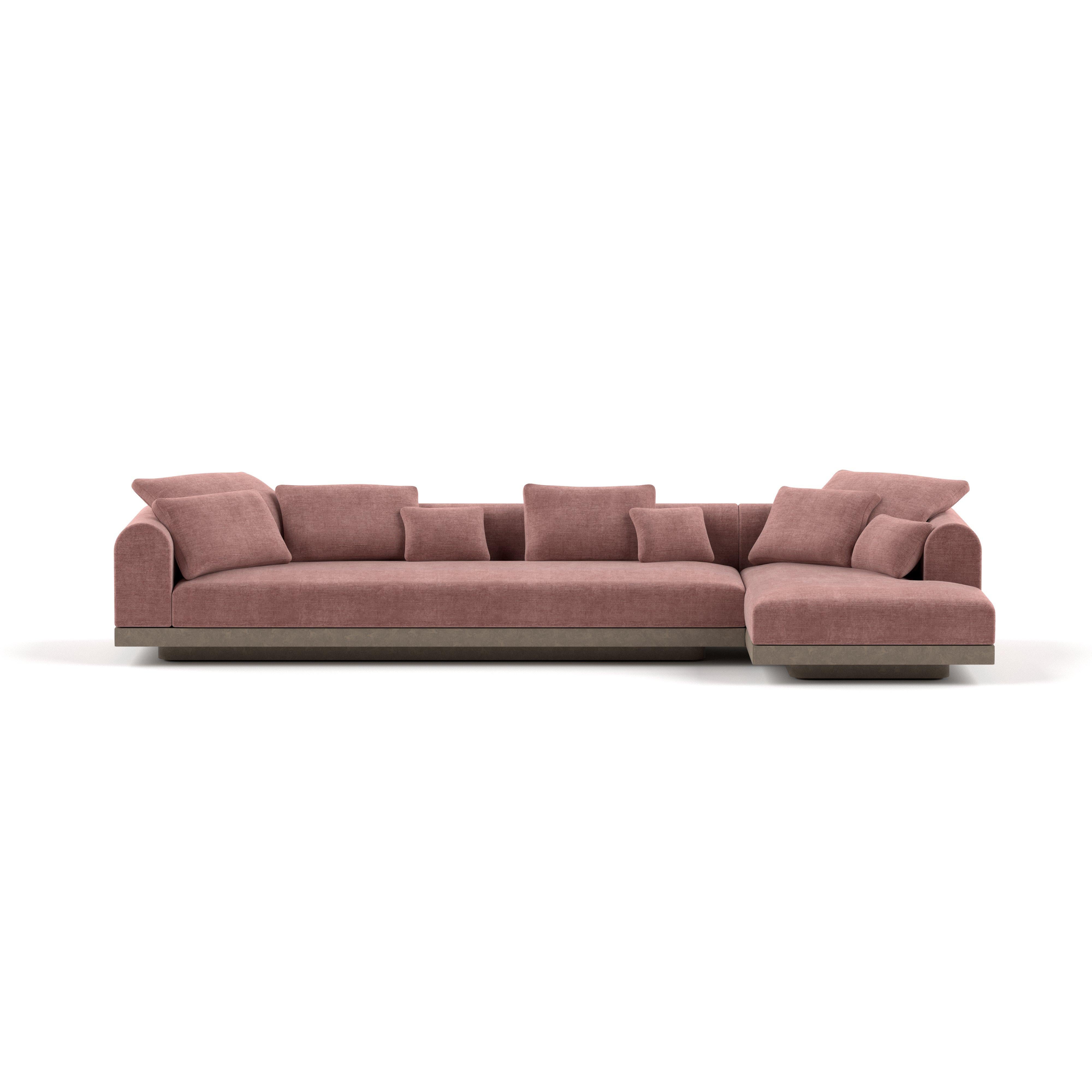 Zeitgenössisches Sofa „Aqueduct“ von Poiat, 2er-Set  Yang 95, Hochsockel im Angebot 4