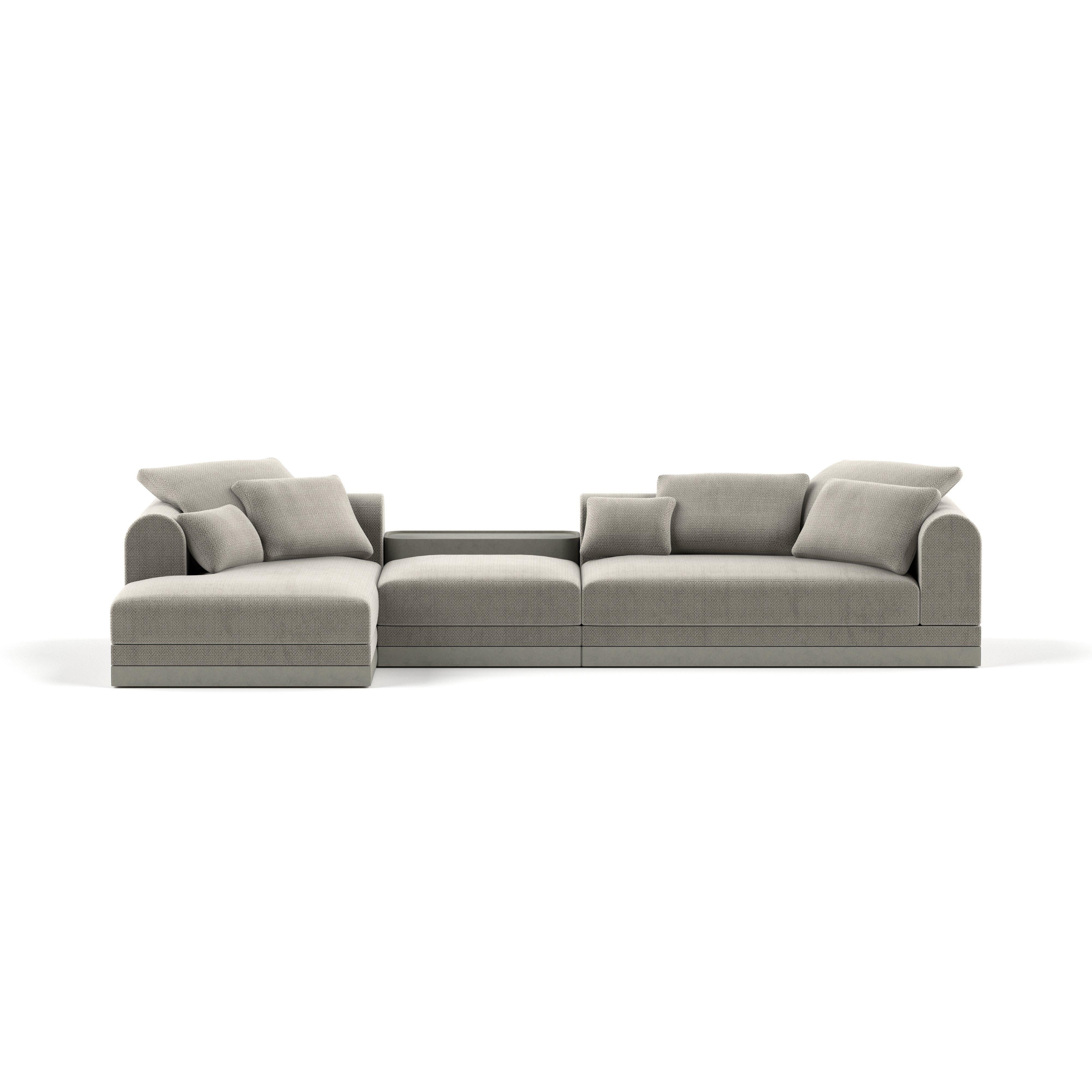'Aqueduct' Contemporary Sofa by Poiat, Setup 3, Fox 02, High Plinth For Sale 2