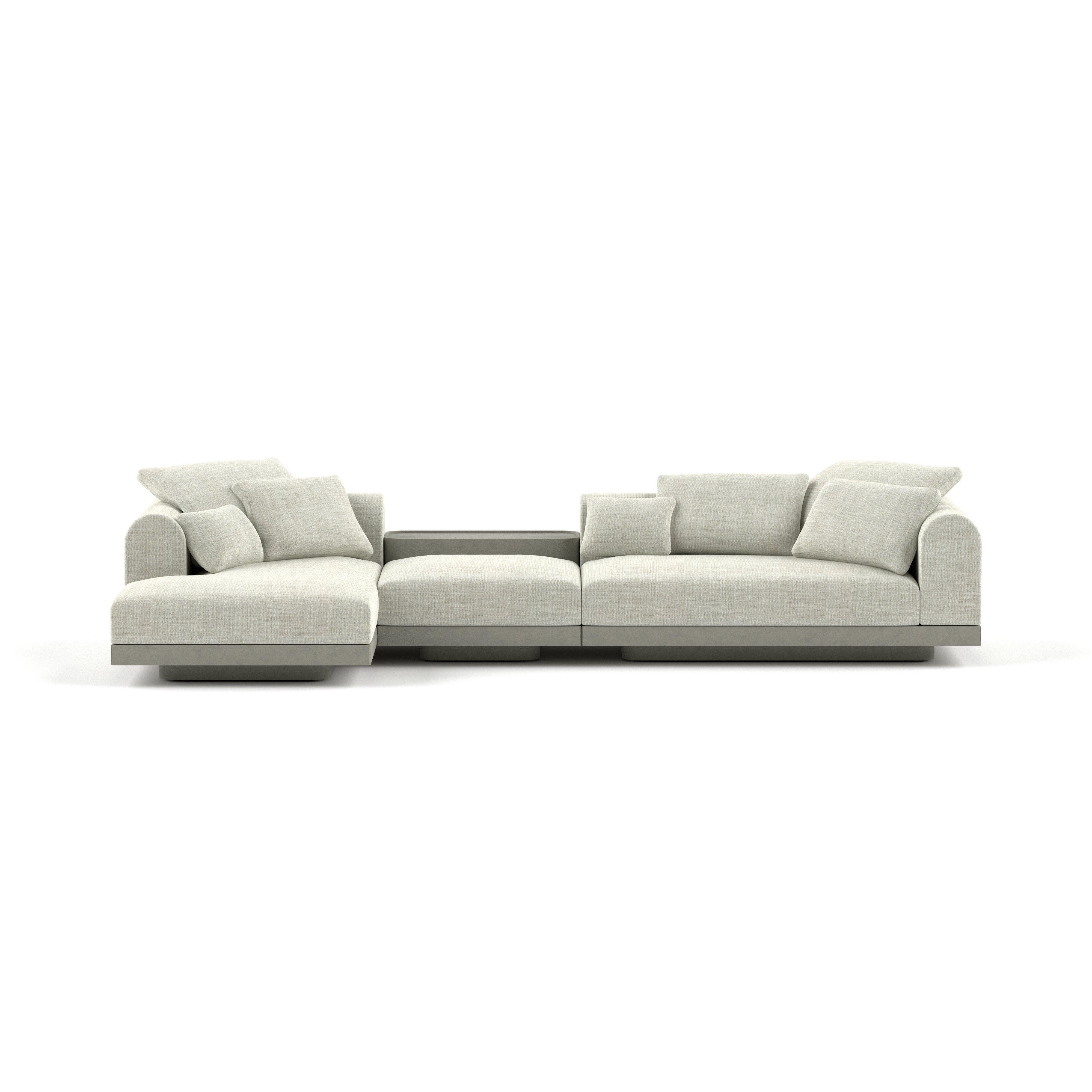 'Aqueduct' Contemporary Sofa by Poiat, Setup 3, Fox 02, High Plinth For Sale 3