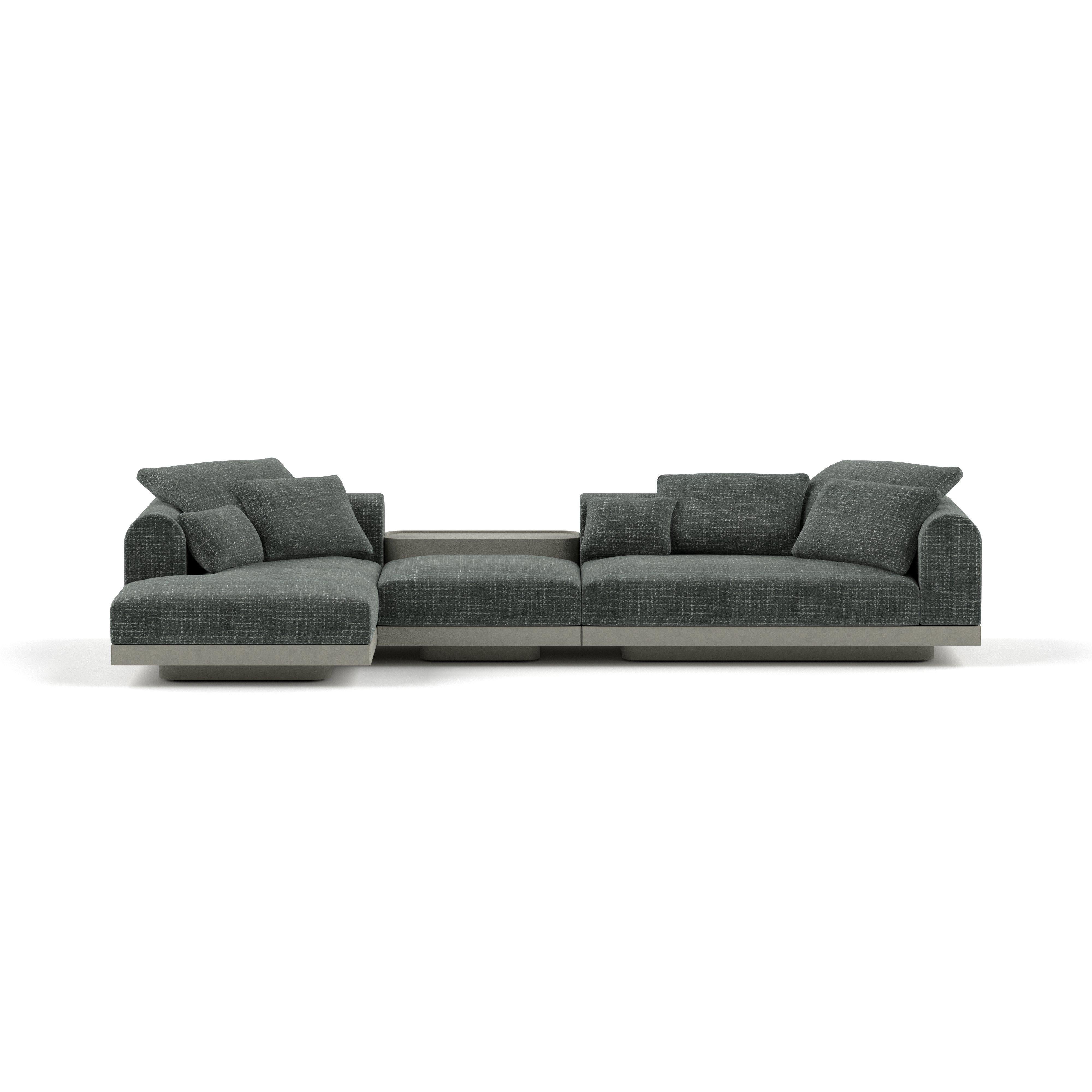 Sofa 'Aqueduct' von Poiat. 
Einrichtung 3
Abmessungen: H. 77 cm x B. 347 cm x T. 162 cm (SH 40 cm).

Aqueduct Kollektion 2022 von Timo Mikkonen & Antti Rouhunkoski.

Polstermöbel: Chivasso - Yang 95.
Sockel: Hoher Sockel

Das Aqueduct ist