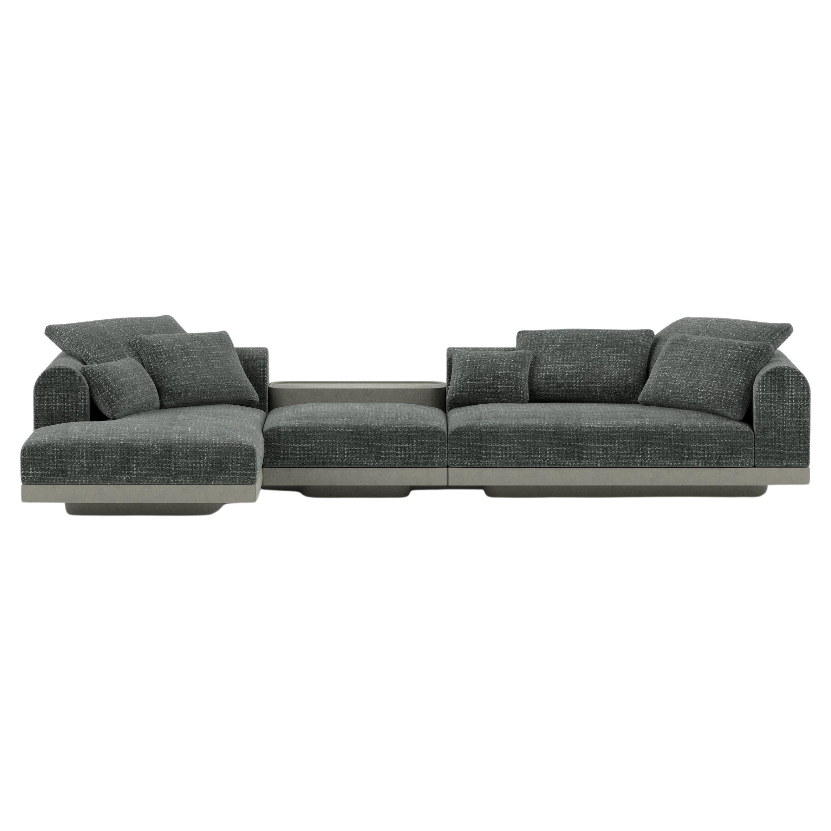 'Aqueduct' Contemporary Sofa by Poiat, Setup 3, Yang 95, High Plinth For Sale
