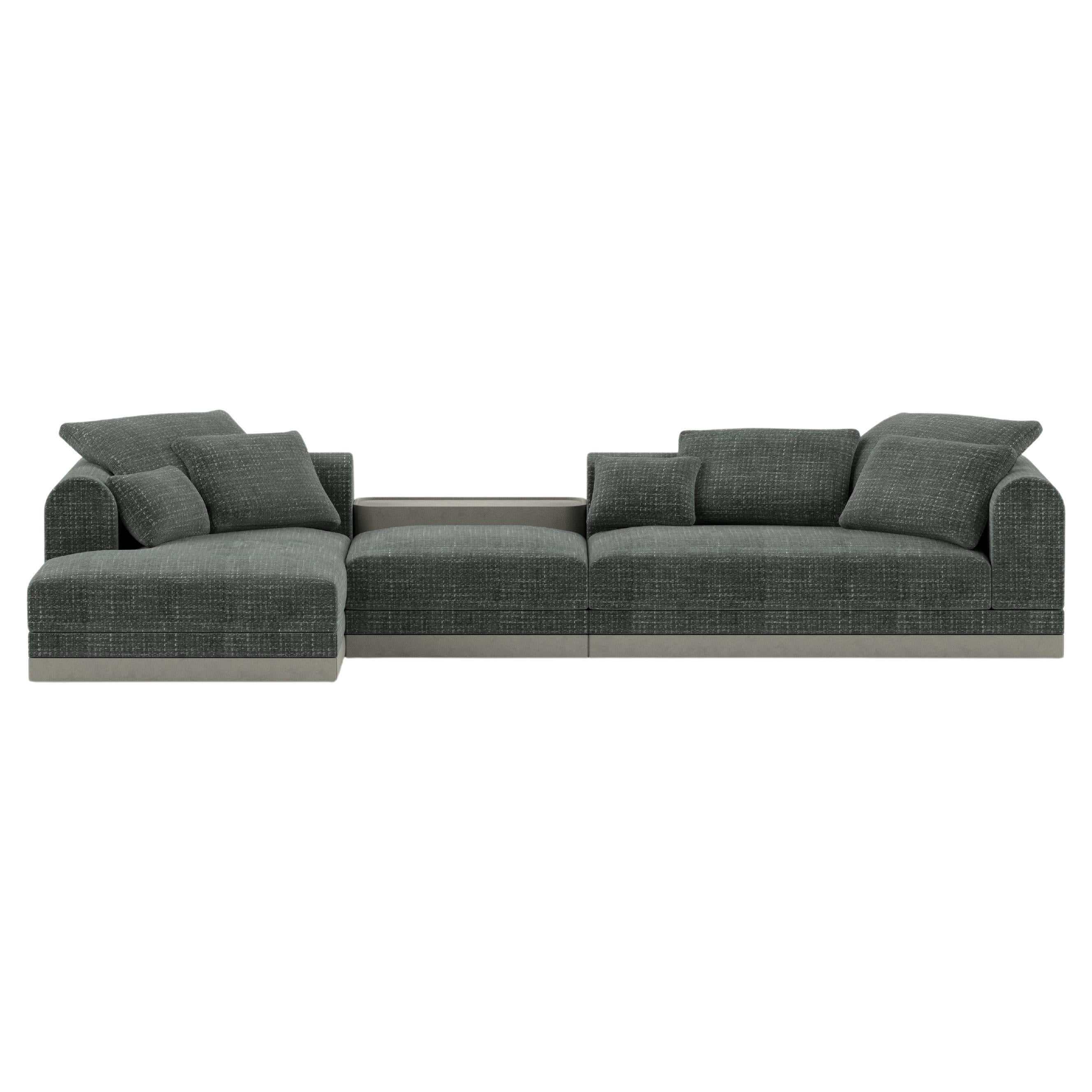 'Aqueduct' Contemporary Sofa by Poiat, Setup 3, Yang 95, Low Plinth For Sale