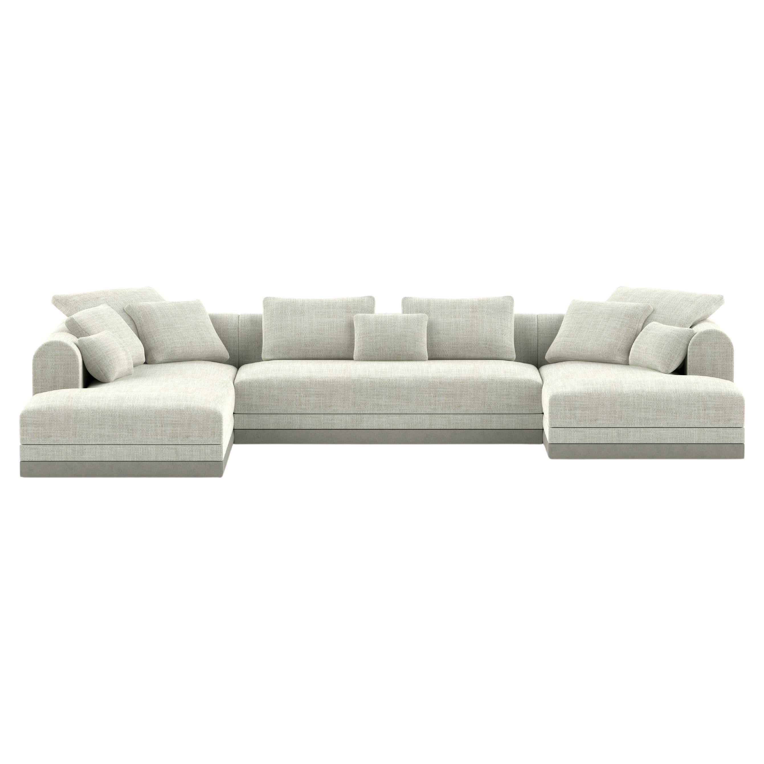 'Aqueduct' Contemporary Sofa by Poiat, Setup 4, Fox 02, Low Plinth For Sale