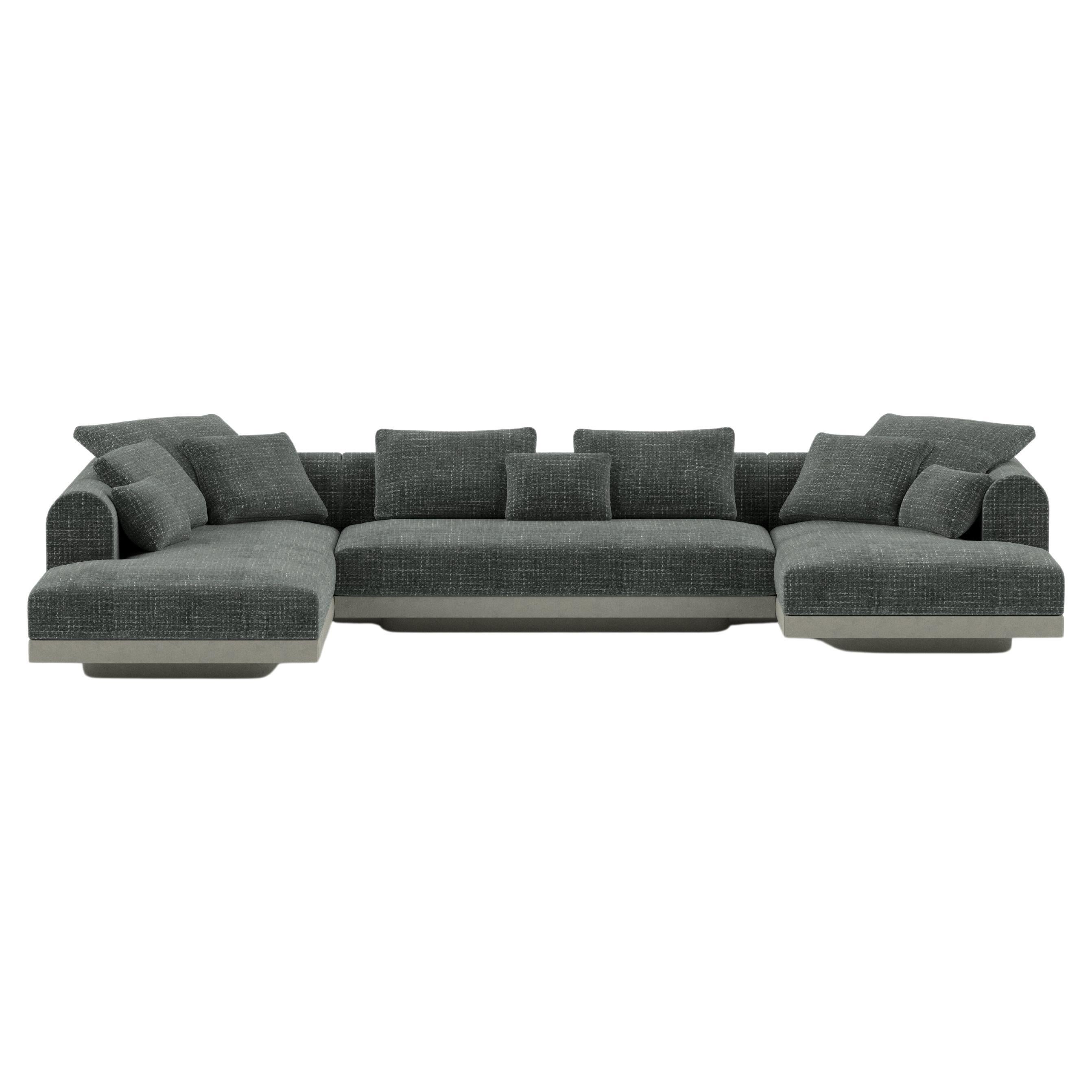 Aqueduct' Contemporary Sofa von Poiat, Setup 4, Yang 95, HIgh Plinth im Angebot