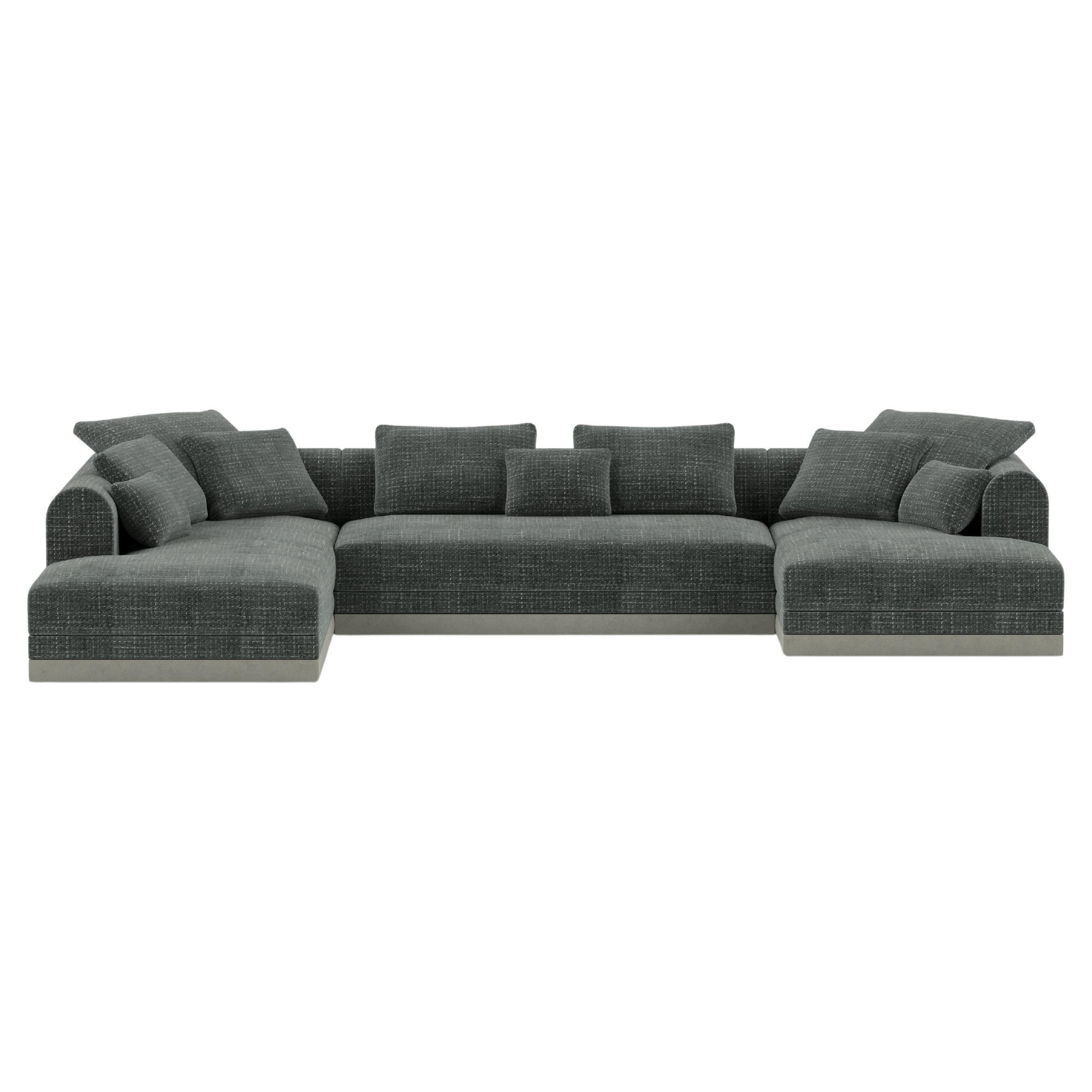 Zeitgenössisches Sofa „Aqueduct“ von Poiat, 4er-Set, Yang 95, niedriger Sockel im Angebot