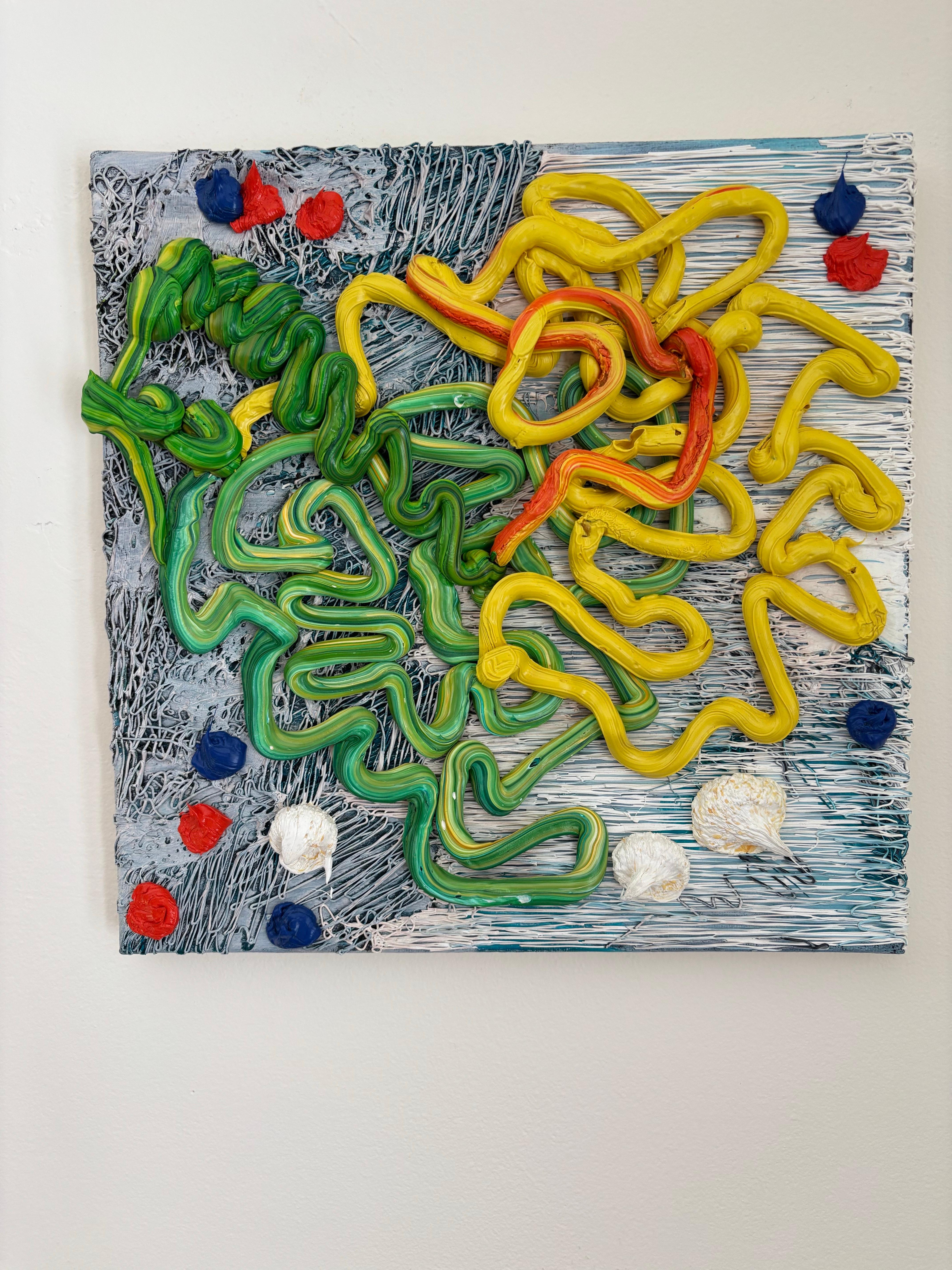Untitled, Creating Order Out of Chaos - Abstract Painting by Aquil Copier