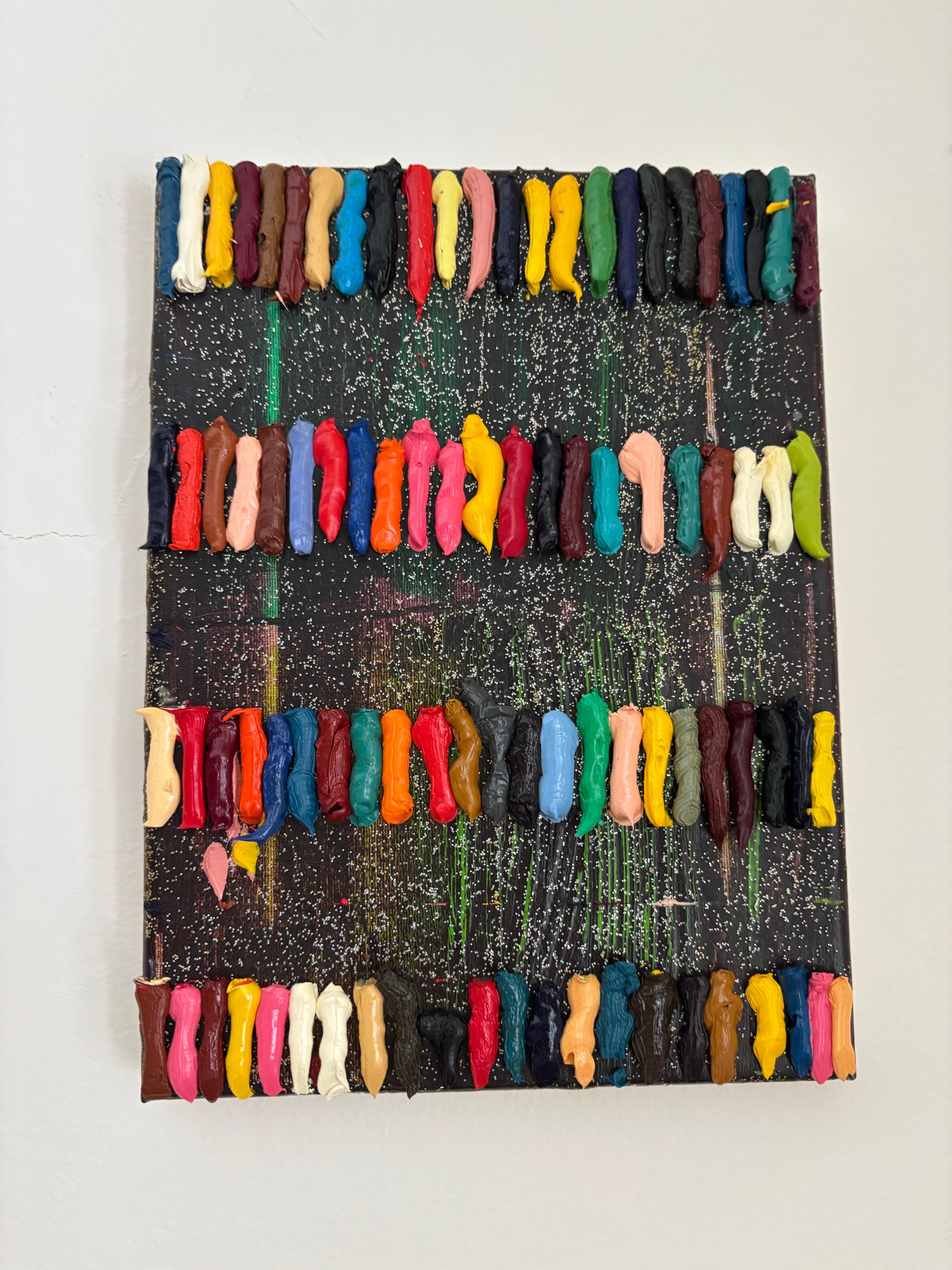 This work is created using the high end Old Holland Paint, the Artist lives in The Netherlands and the joy is, the work is here exclusively with us in The States and really one of a kind. They’re striking in person!
