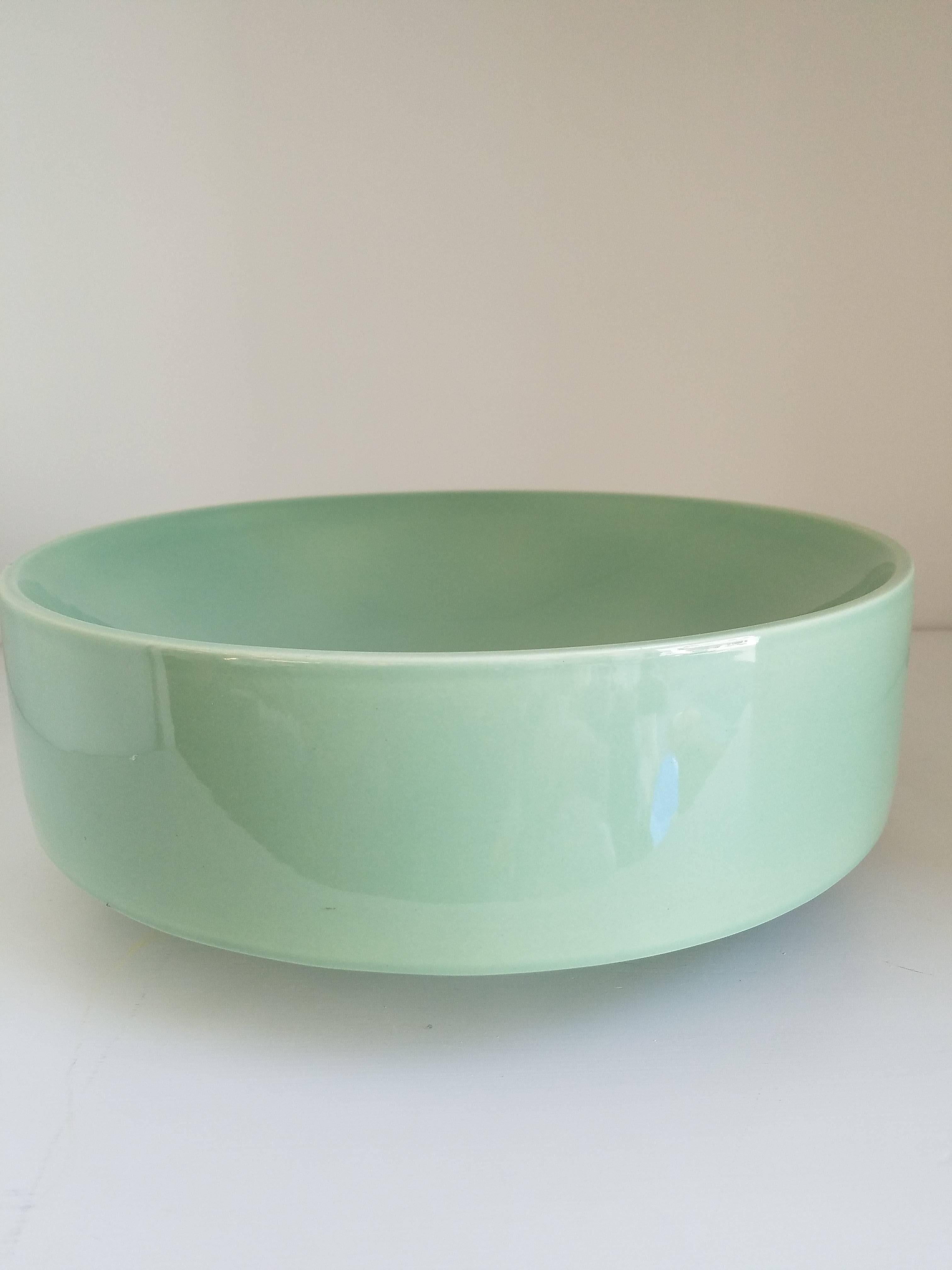 Hand thrown double glazed ceramic bowl  .