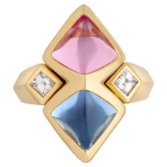 Aquila Diamond and Quartz Ring