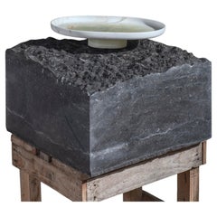 "AQUIS" Fruit Bowl by Diego Vencato (Calacatta Marble, Green Onyx))