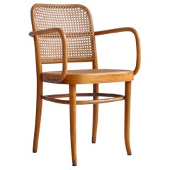 Art Deco Thonet "Prague" Chair by Josef Hoffmann in Bentwood and Cane, 1920s