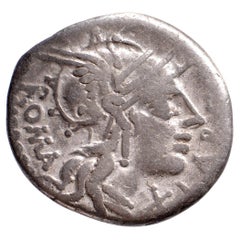 Used AR Denarius F. Fabius Labeo INCUSE