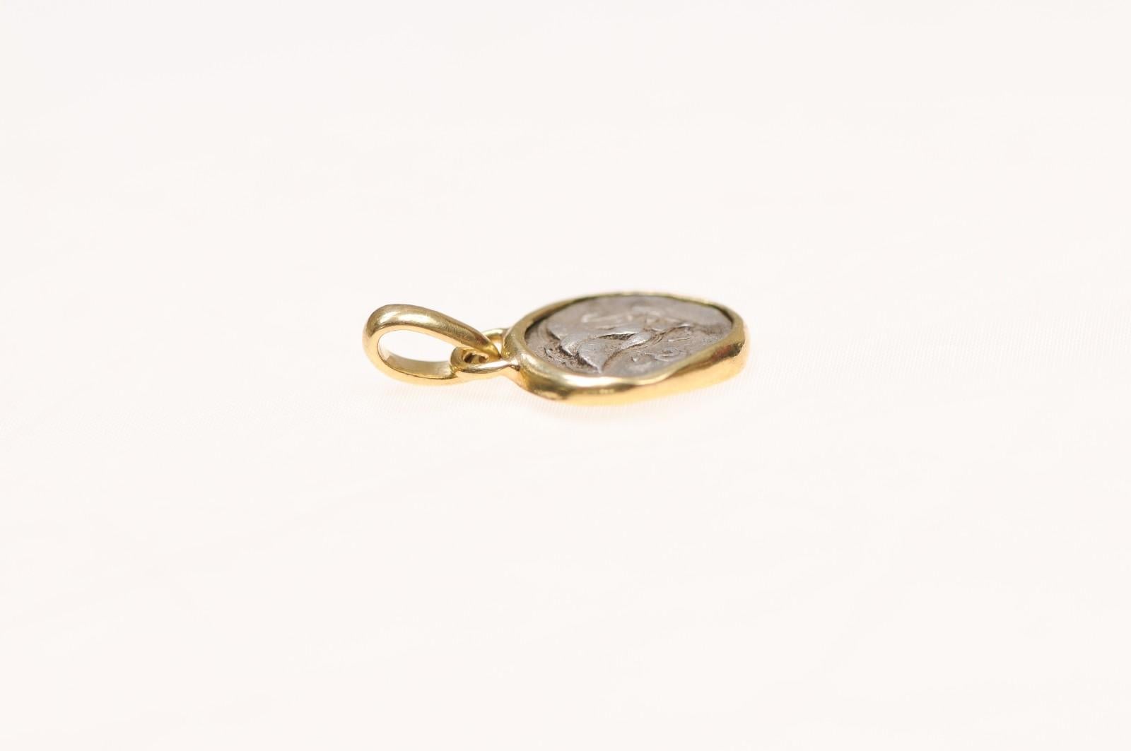 AR Drachm Helios [coin} Pendant with 18K gold (pendant only) For Sale 7