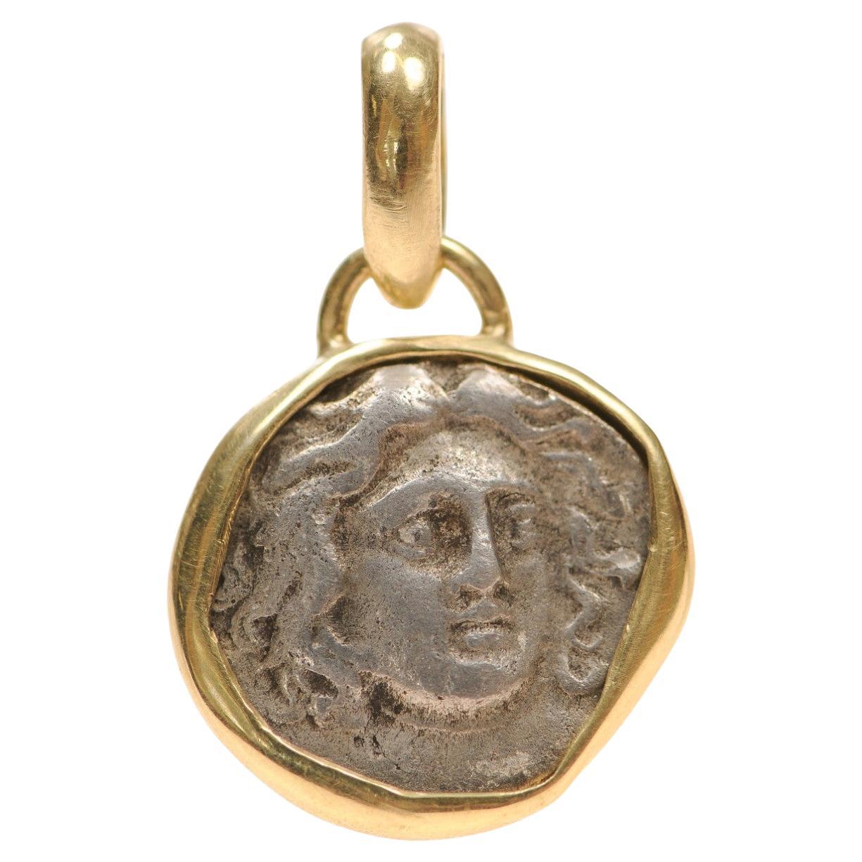 AR Drachm Helios [coin} Pendant with 18K gold (pendant only)