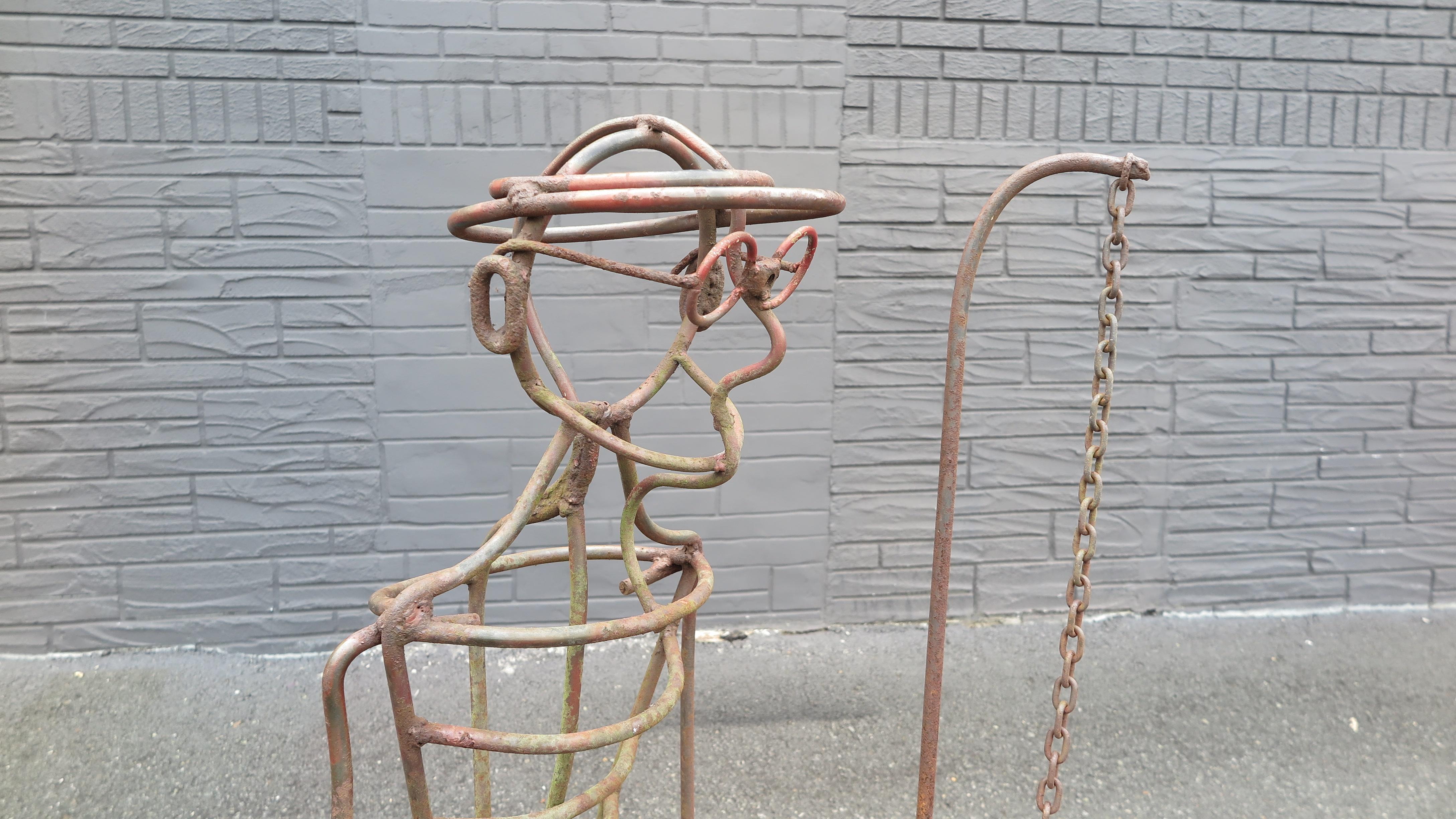 A.R. Gately Metal-Skulptur „Fisherman“ (Nordamerikanisch) im Angebot