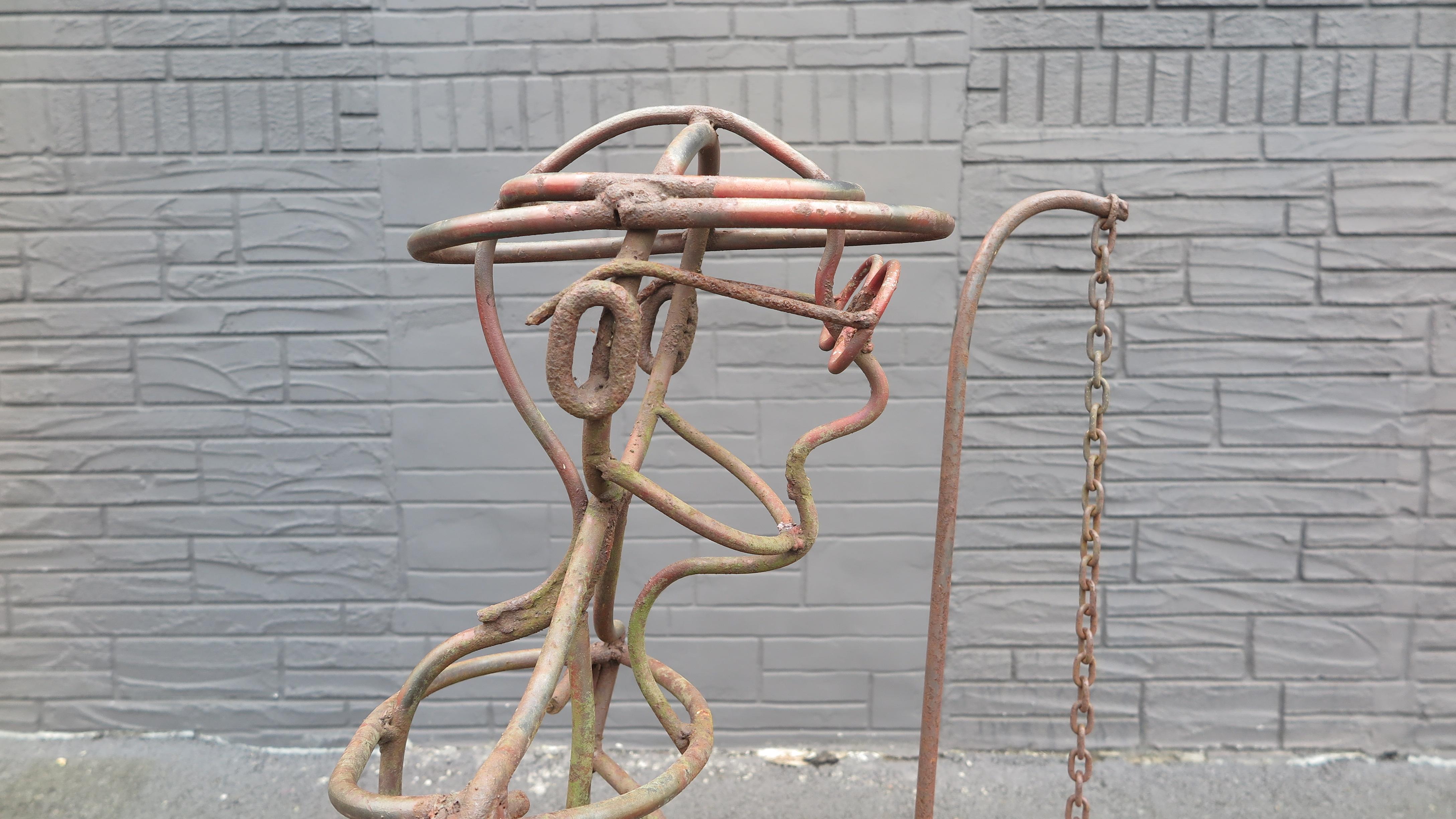 A.R. Gately Metal-Skulptur „Fisherman“ im Zustand „Gut“ im Angebot in New York, NY
