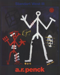 1991 After A.R. Penck 'Stand Art West III' Expressionism Offset Lithograph
