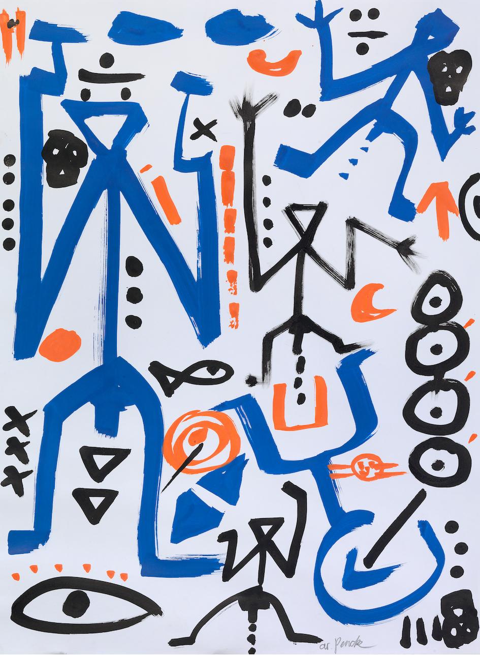 Ohne Titel - Mixed Media Art by A.R. Penck (Ralf Winkler)