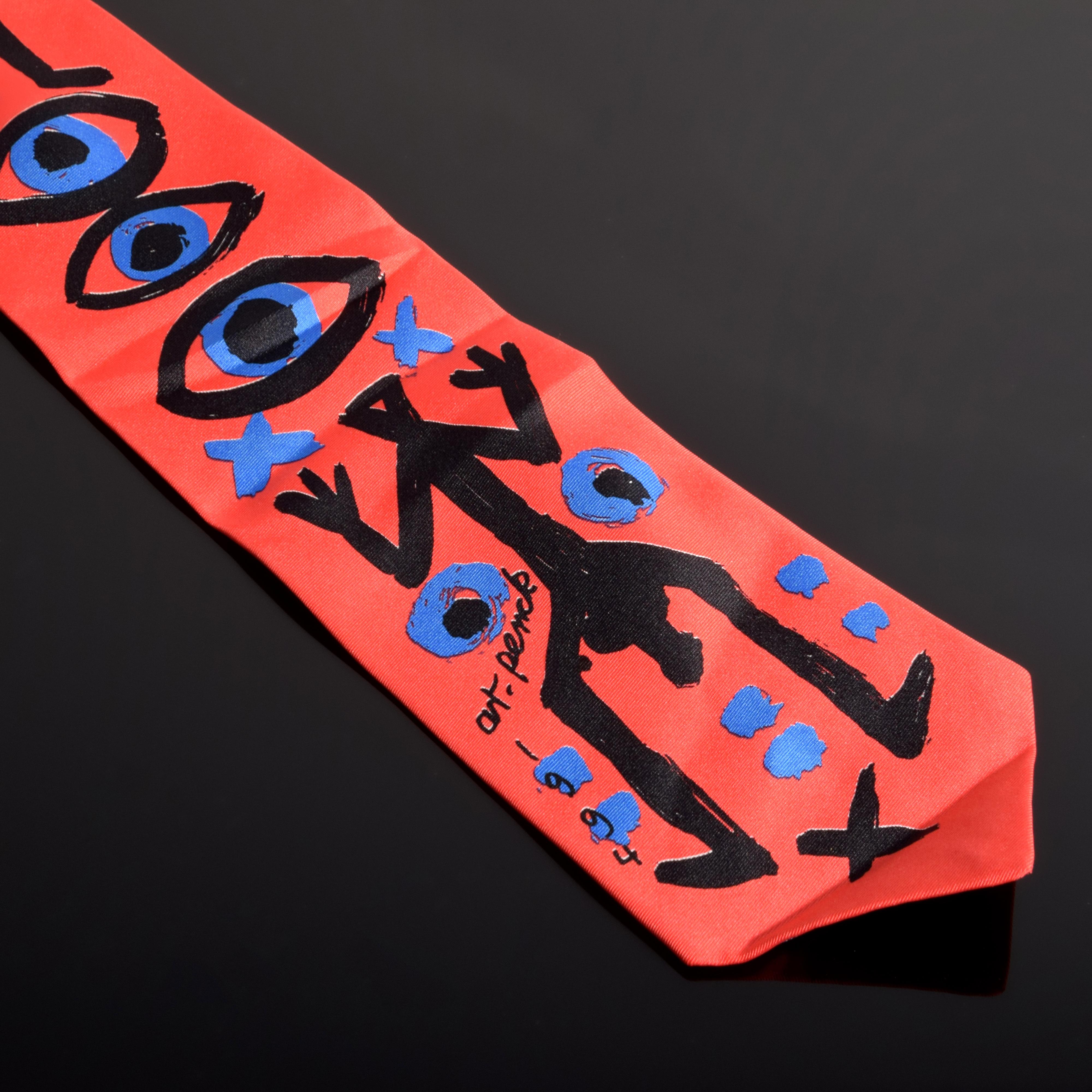 A.R. Cravatta Penck da uomo in seta Art di Klaus D. A. Bode, edizione limitata in vendita 5
