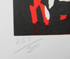 Mul, Bul Dang & Sentimentality, Abstract Woodblock by A.R. Penck