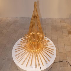 AR65 Abraham & Rol Floor Light, Ceiling Light,  Bamboo/Rattan. AVAILABLE NOW