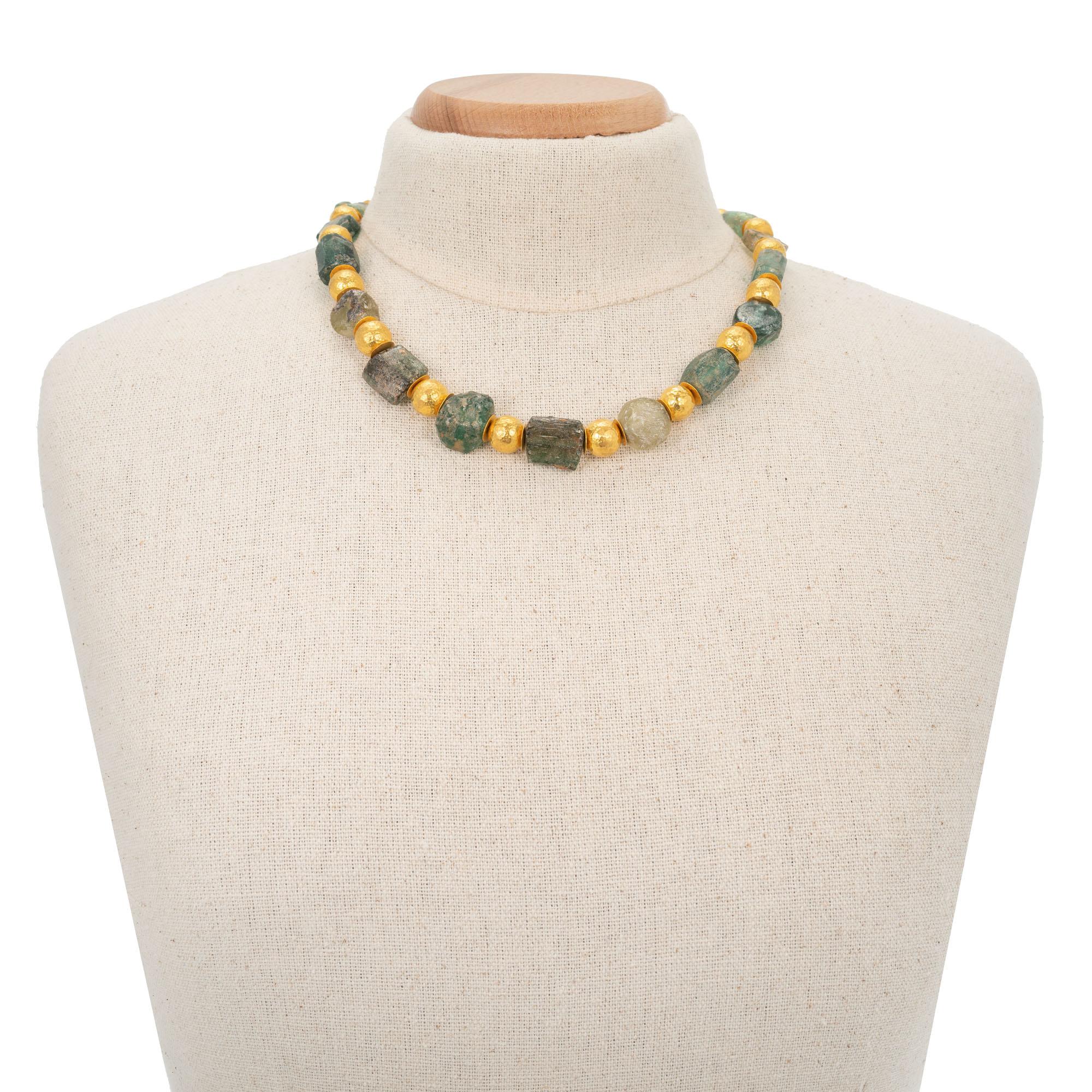 roman glass bead necklace